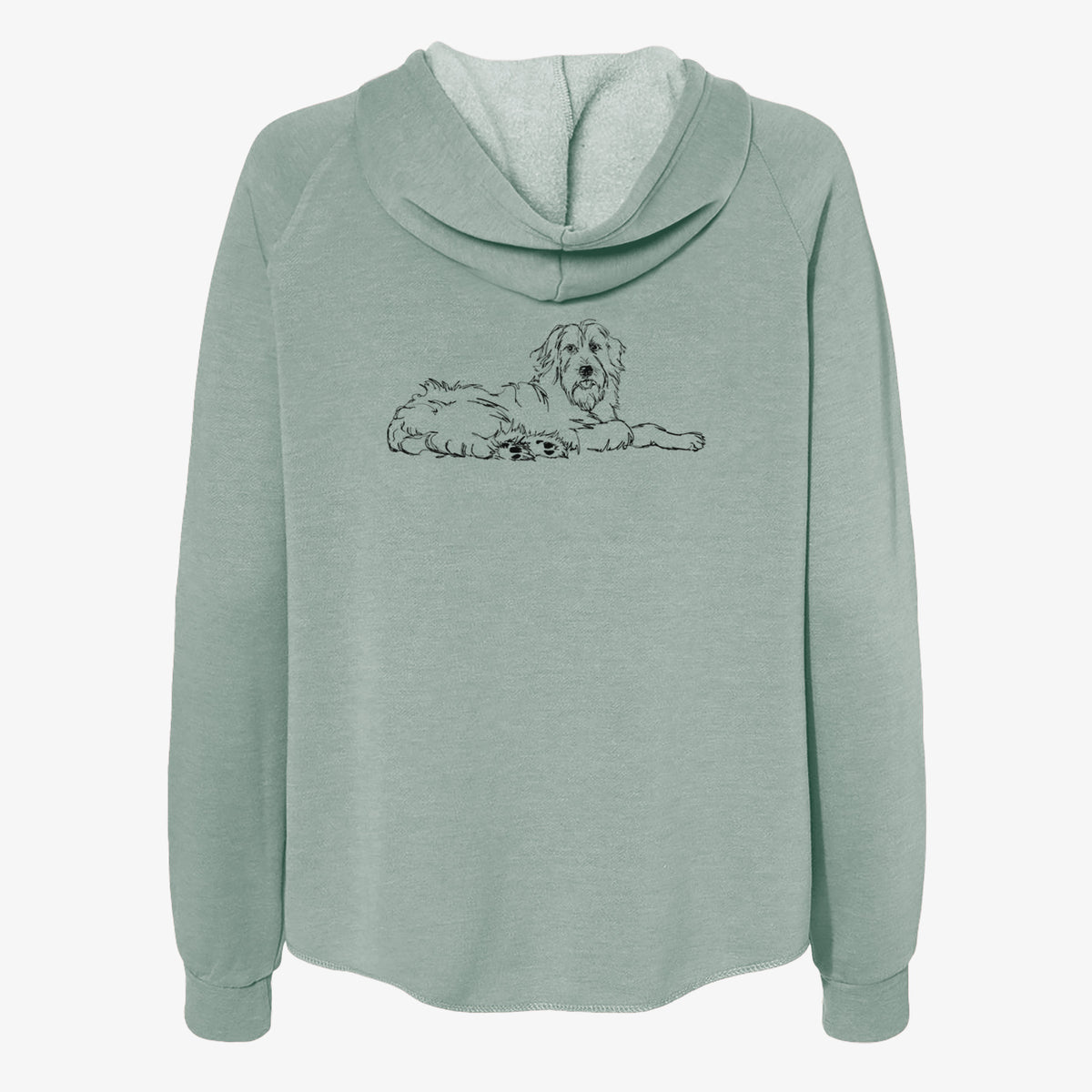 Doodled Kate the Goldendoodle - Women's Cali Wave Zip-Up Sweatshirt