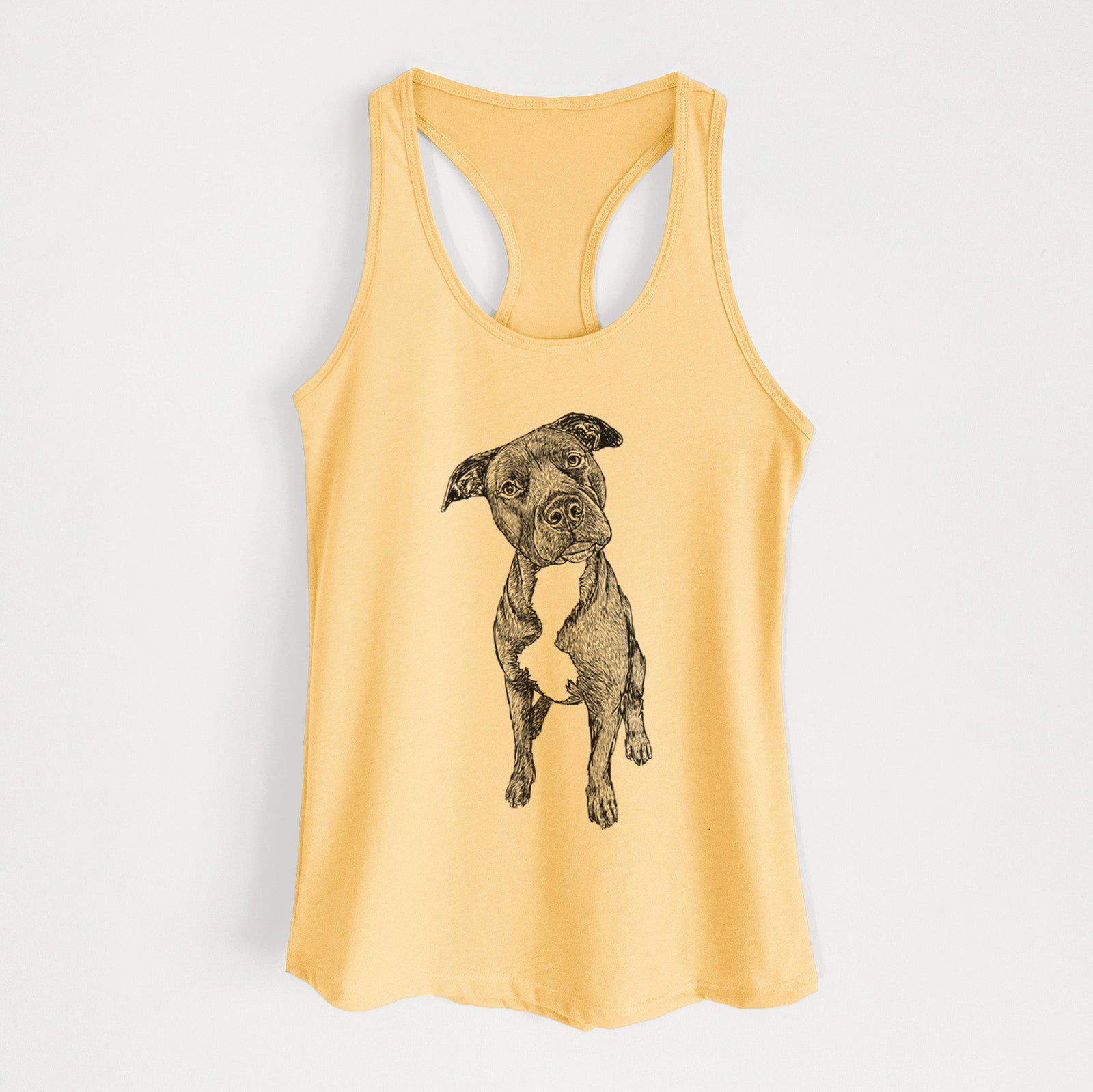 Doodled Kaya the Pitbull Mix - Women's Racerback Tanktop