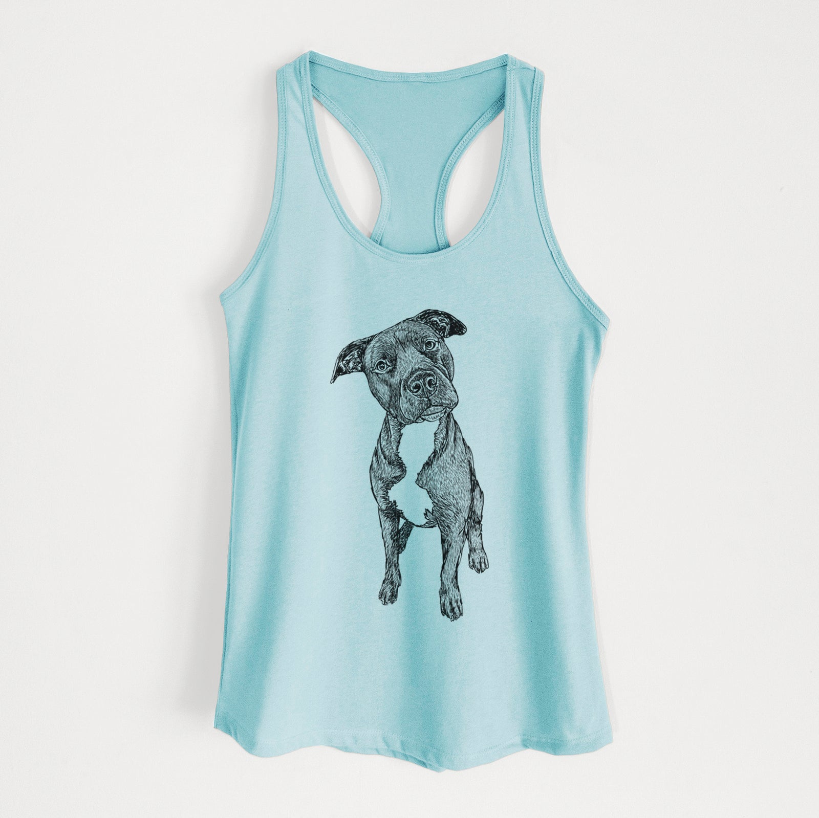 Doodled Kaya the Pitbull Mix - Women's Racerback Tanktop