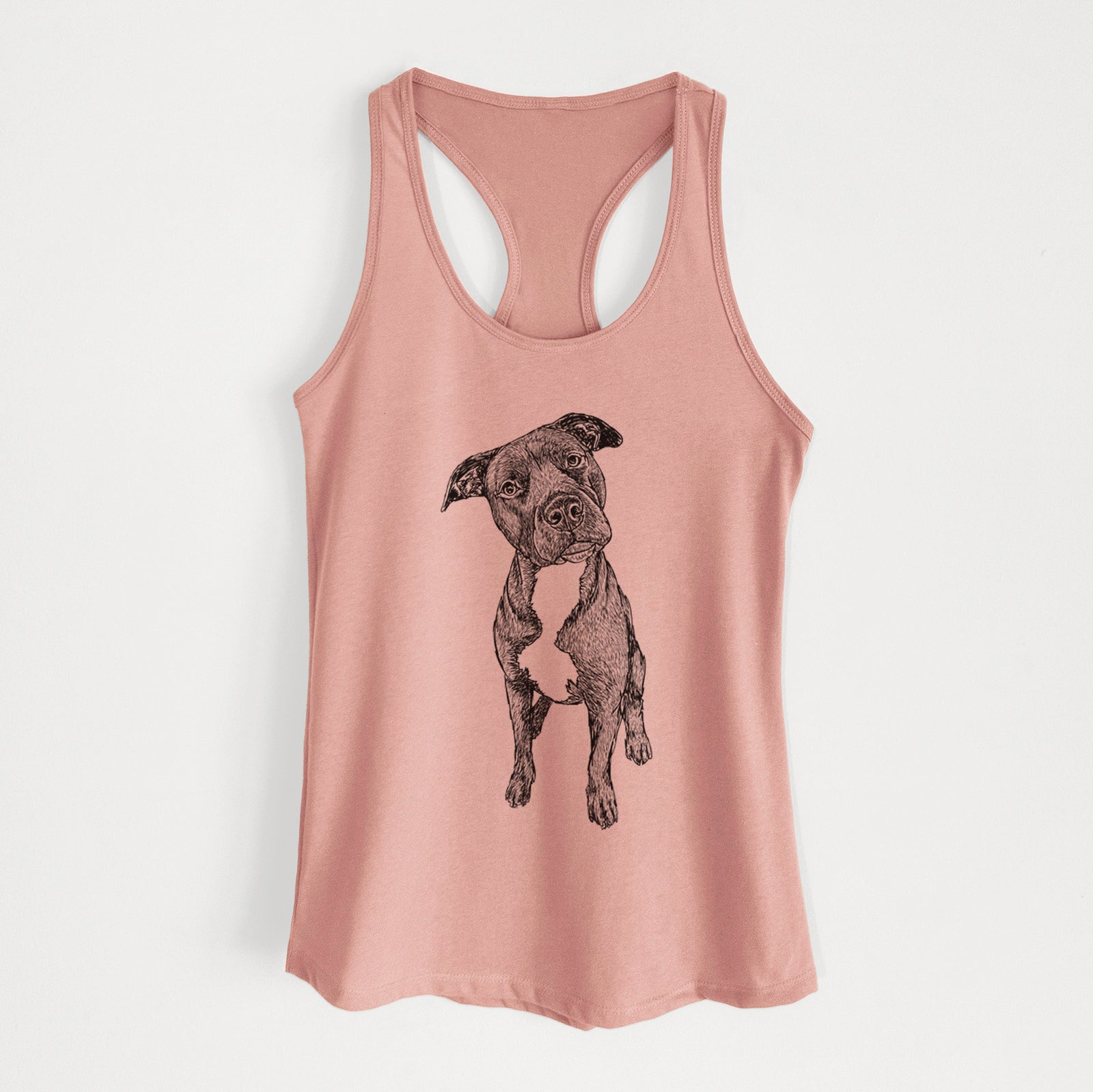 Doodled Kaya the Pitbull Mix - Women's Racerback Tanktop