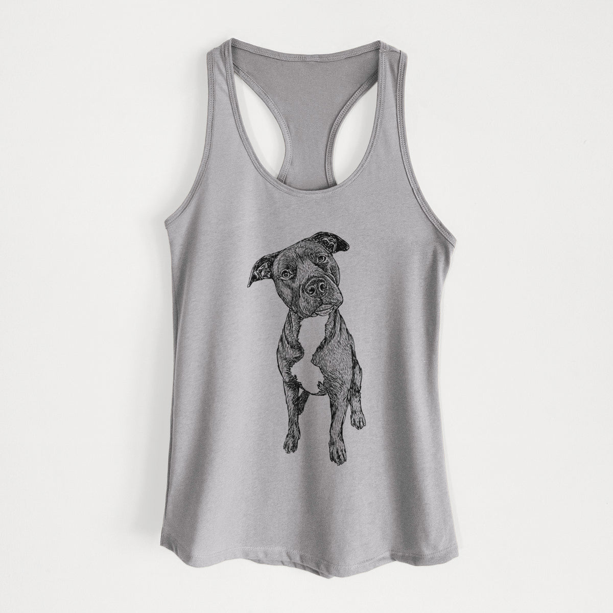 Doodled Kaya the Pitbull Mix - Women's Racerback Tanktop