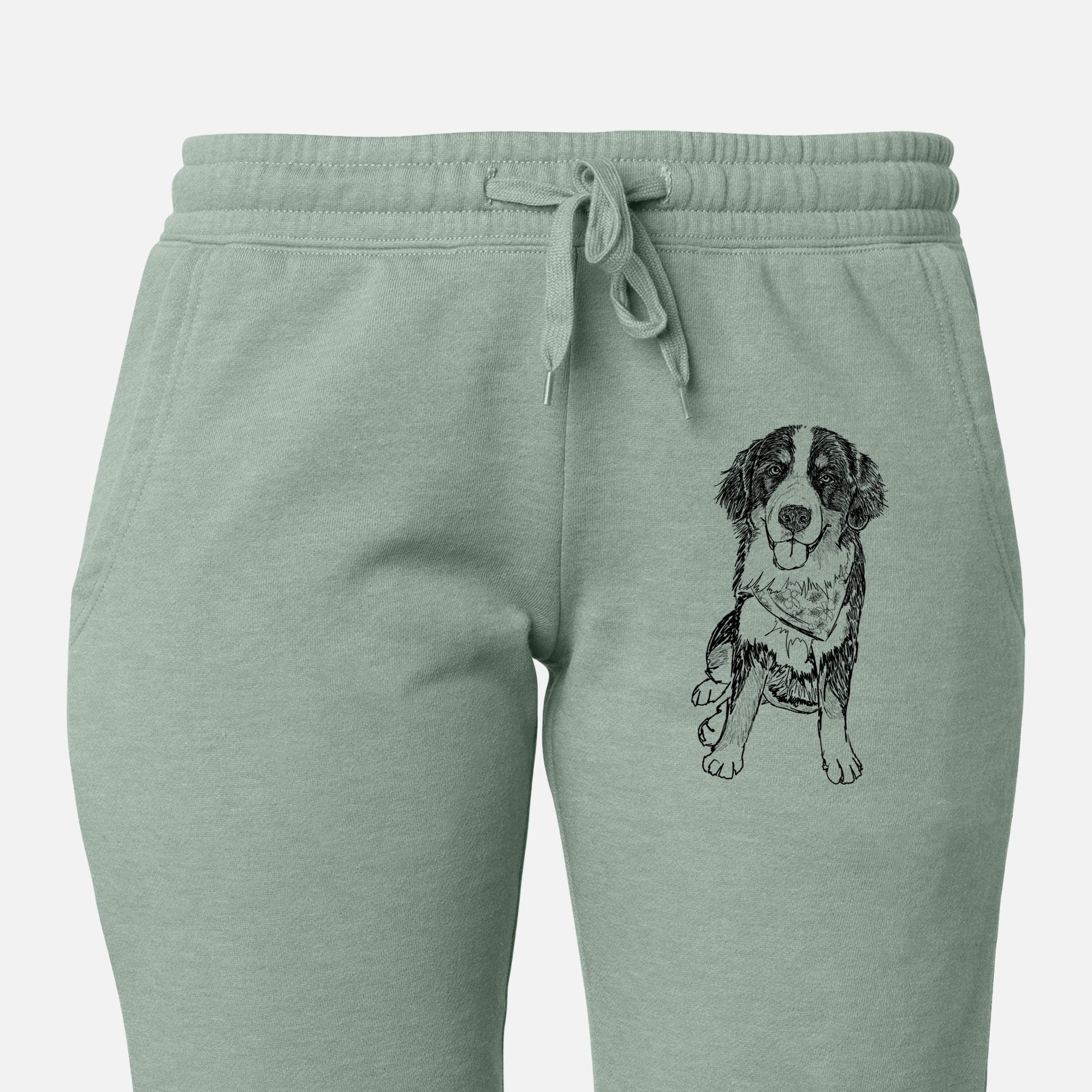 Doodled Kimber the Bernese Mountain Dog - Women's Cali Wave Joggers