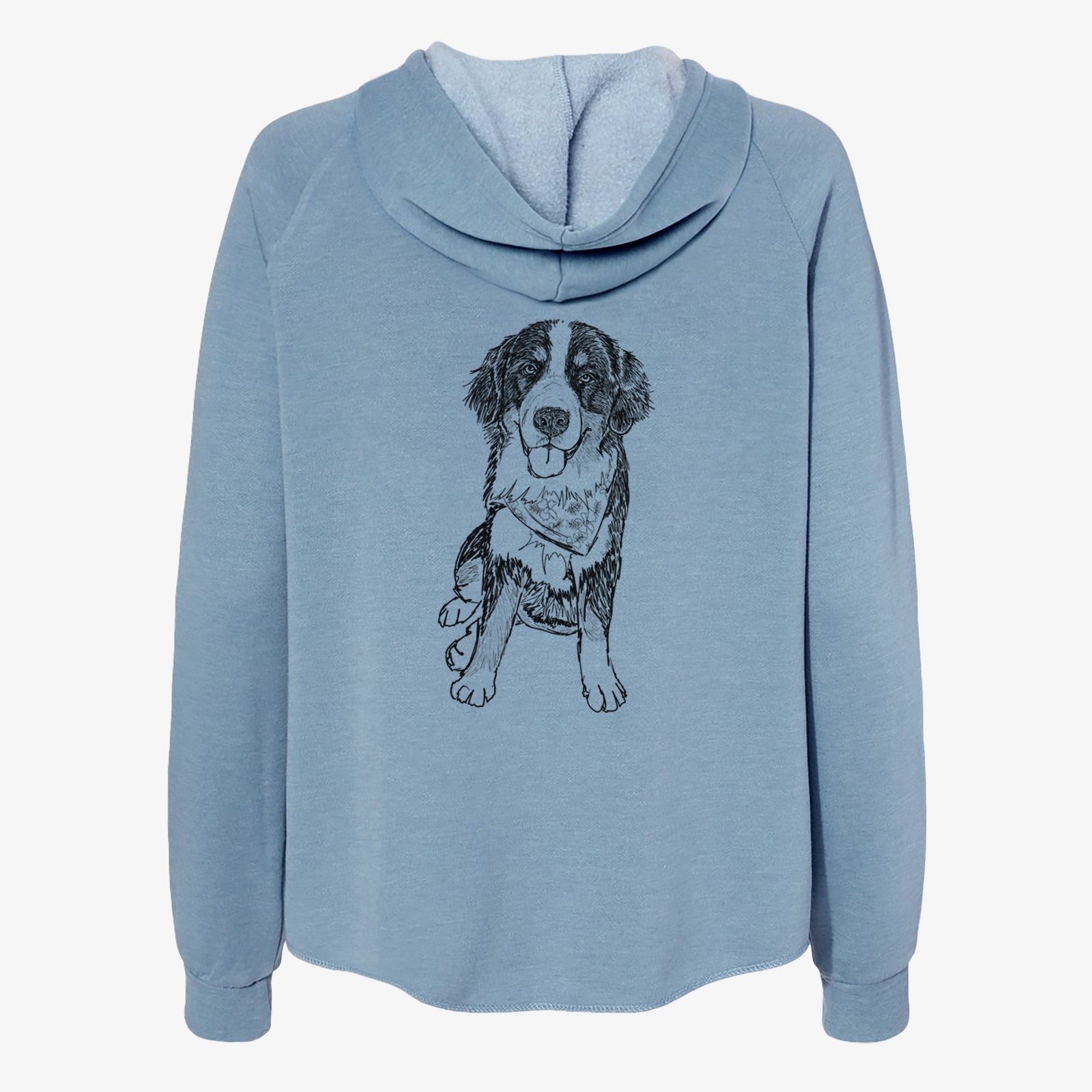 Doodled Kimber the Bernese Mountain Dog - Women's Cali Wave Zip-Up Sweatshirt