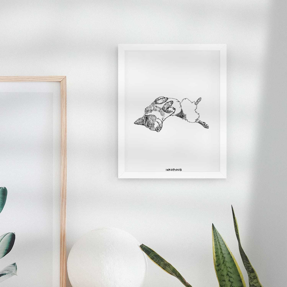 Doodled Kira the Australian Cattle Dog Art Print