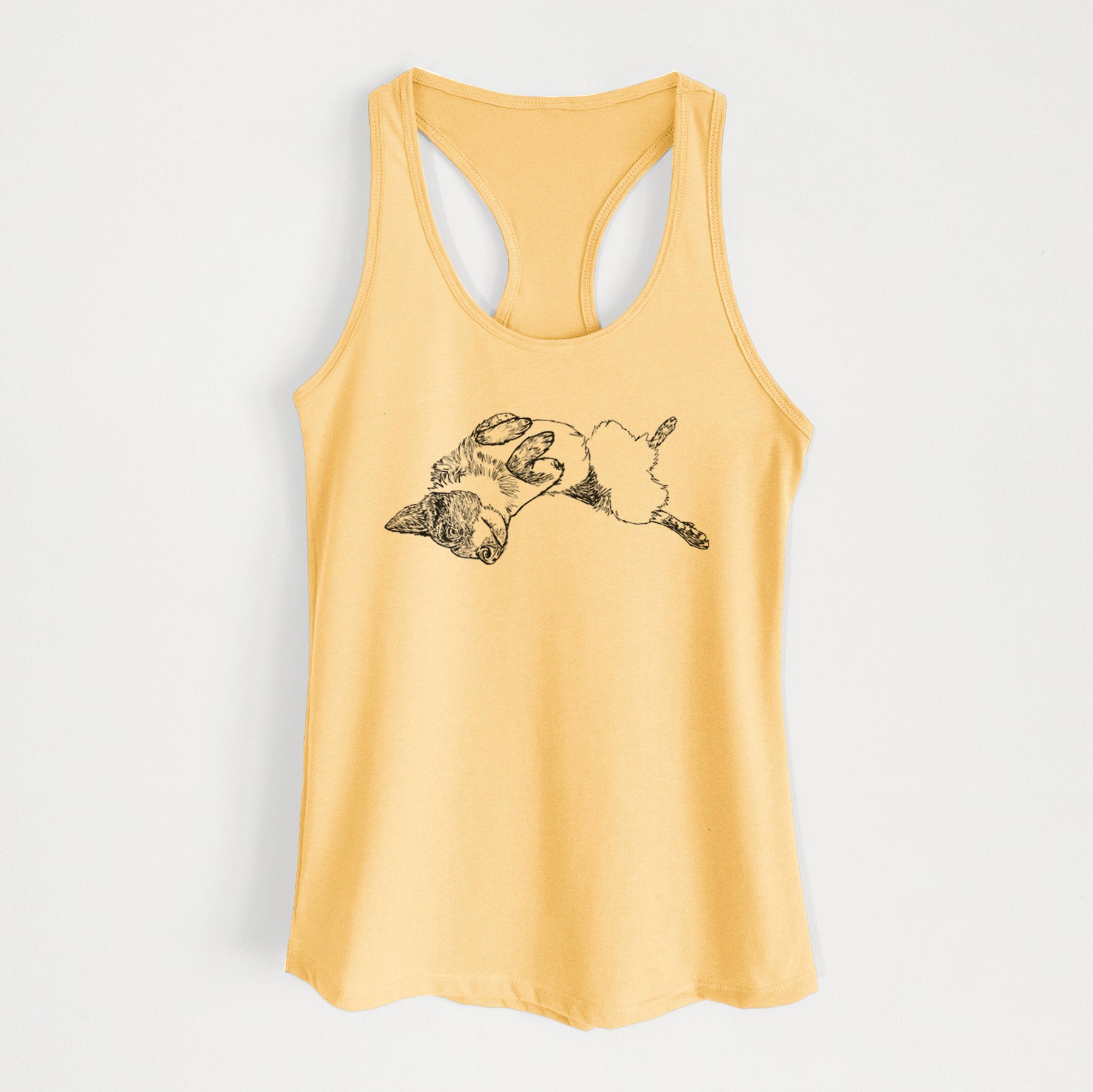 Doodled Kira the Australian Cattle Dog - Women's Racerback Tanktop