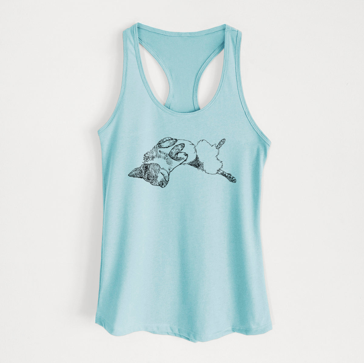 Doodled Kira the Australian Cattle Dog - Women&#39;s Racerback Tanktop