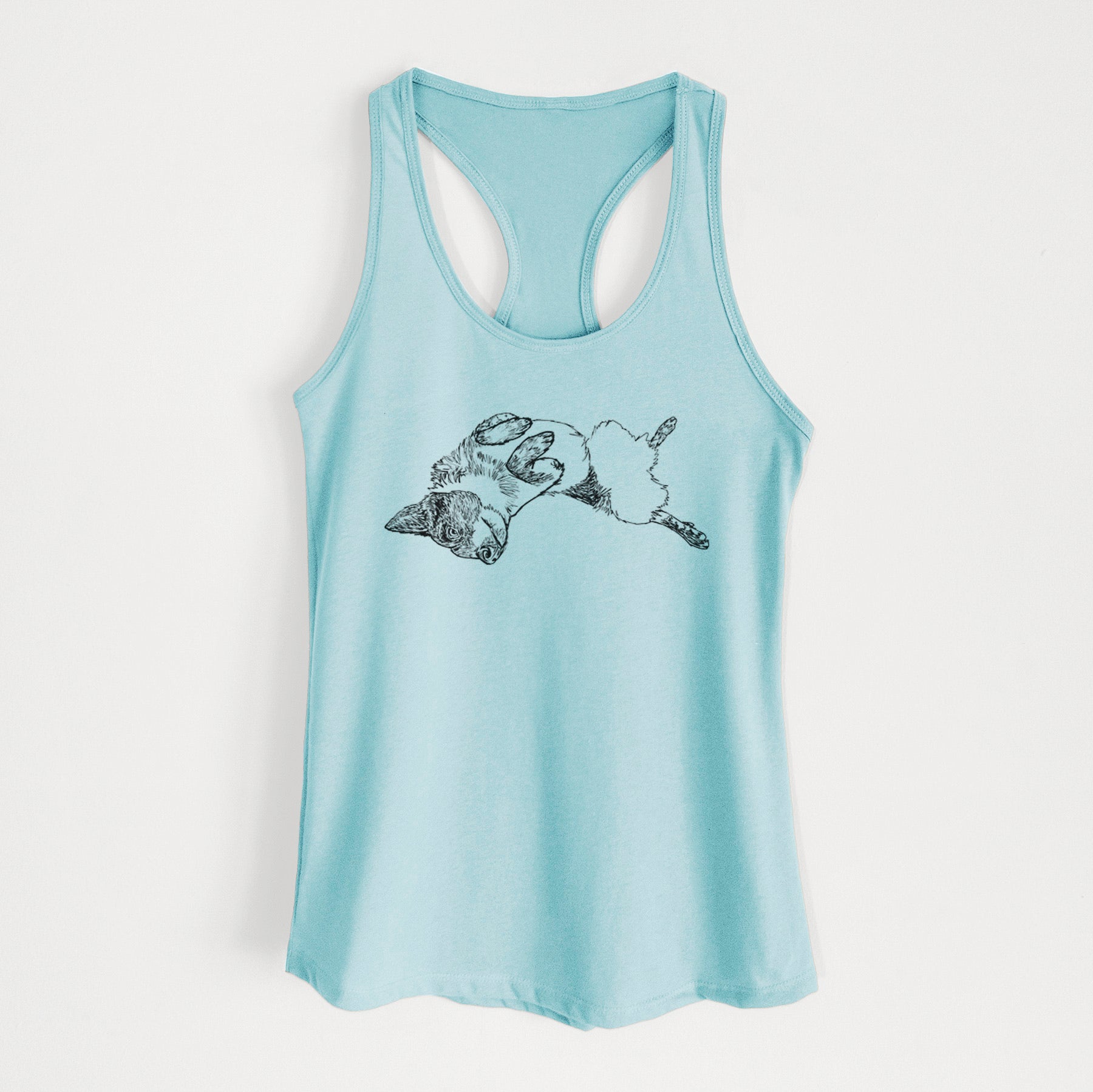 Doodled Kira the Australian Cattle Dog - Women's Racerback Tanktop