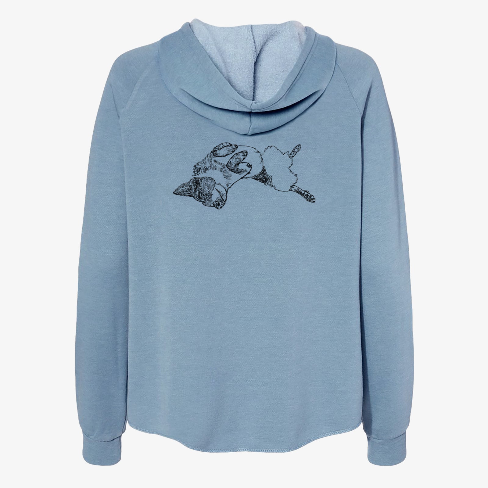 Doodled Kira the Australian Cattle Dog - Women's Cali Wave Zip-Up Sweatshirt