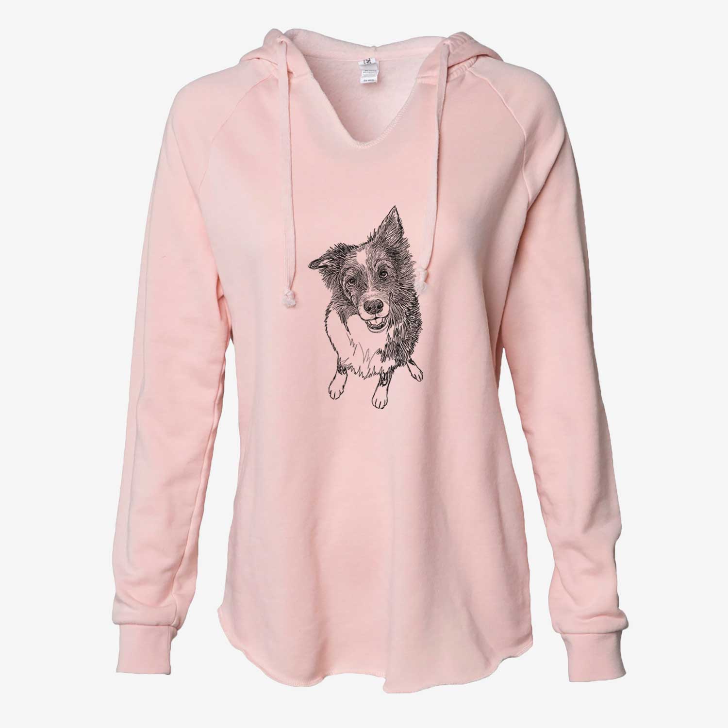 Doodled Koa the Border Collie - Cali Wave Hooded Sweatshirt