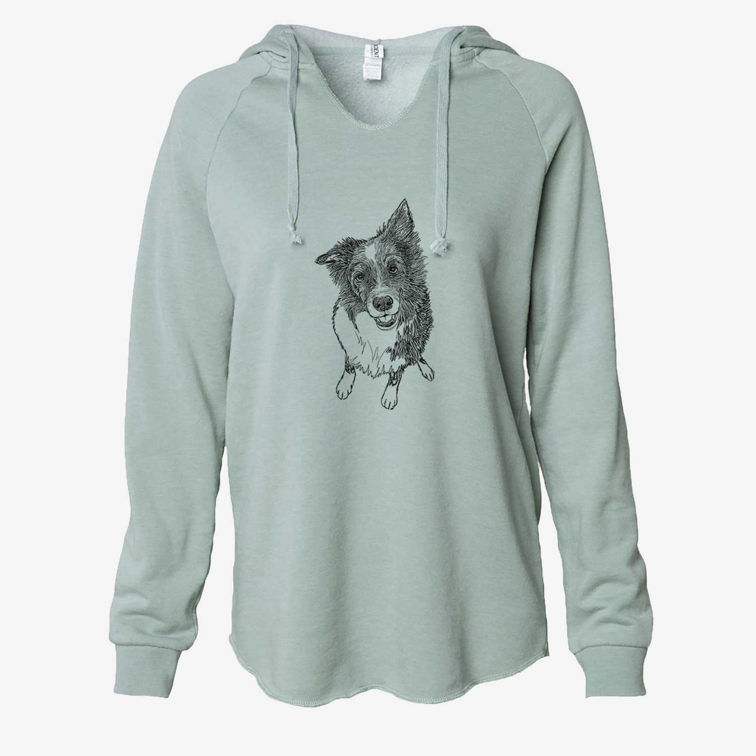 Doodled Koa the Border Collie - Cali Wave Hooded Sweatshirt