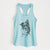 Doodled Koa the Border Collie - Women's Racerback Tanktop