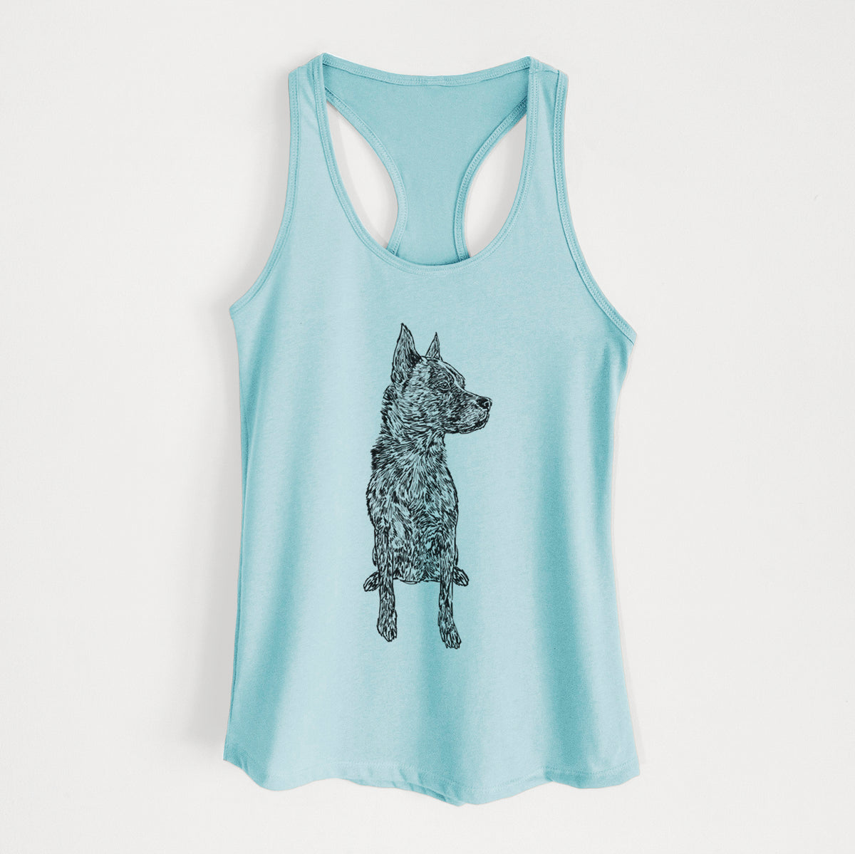 Doodled Koda the Chow Pit Mix - Women&#39;s Racerback Tanktop