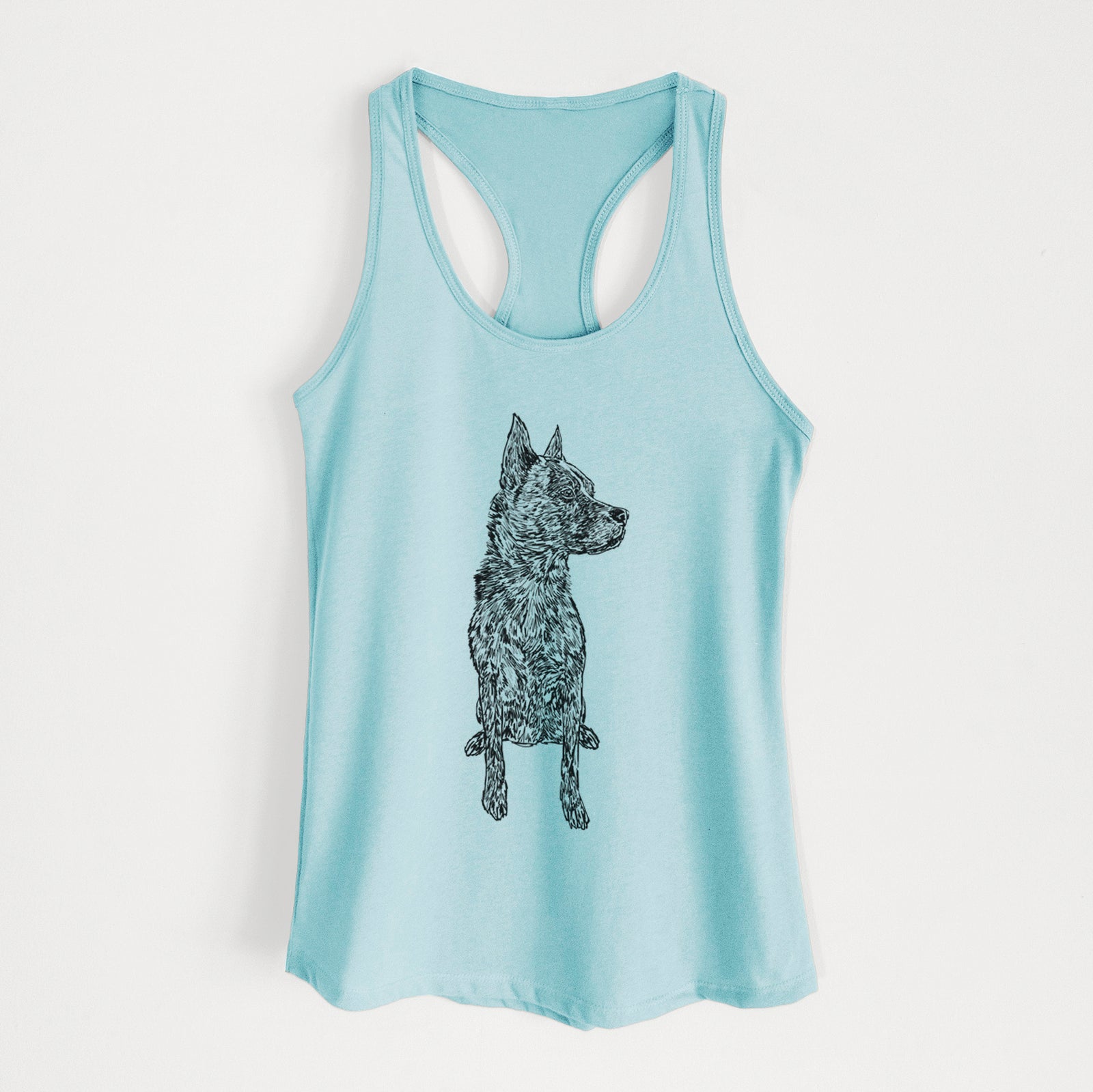 Doodled Koda the Chow Pit Mix - Women's Racerback Tanktop