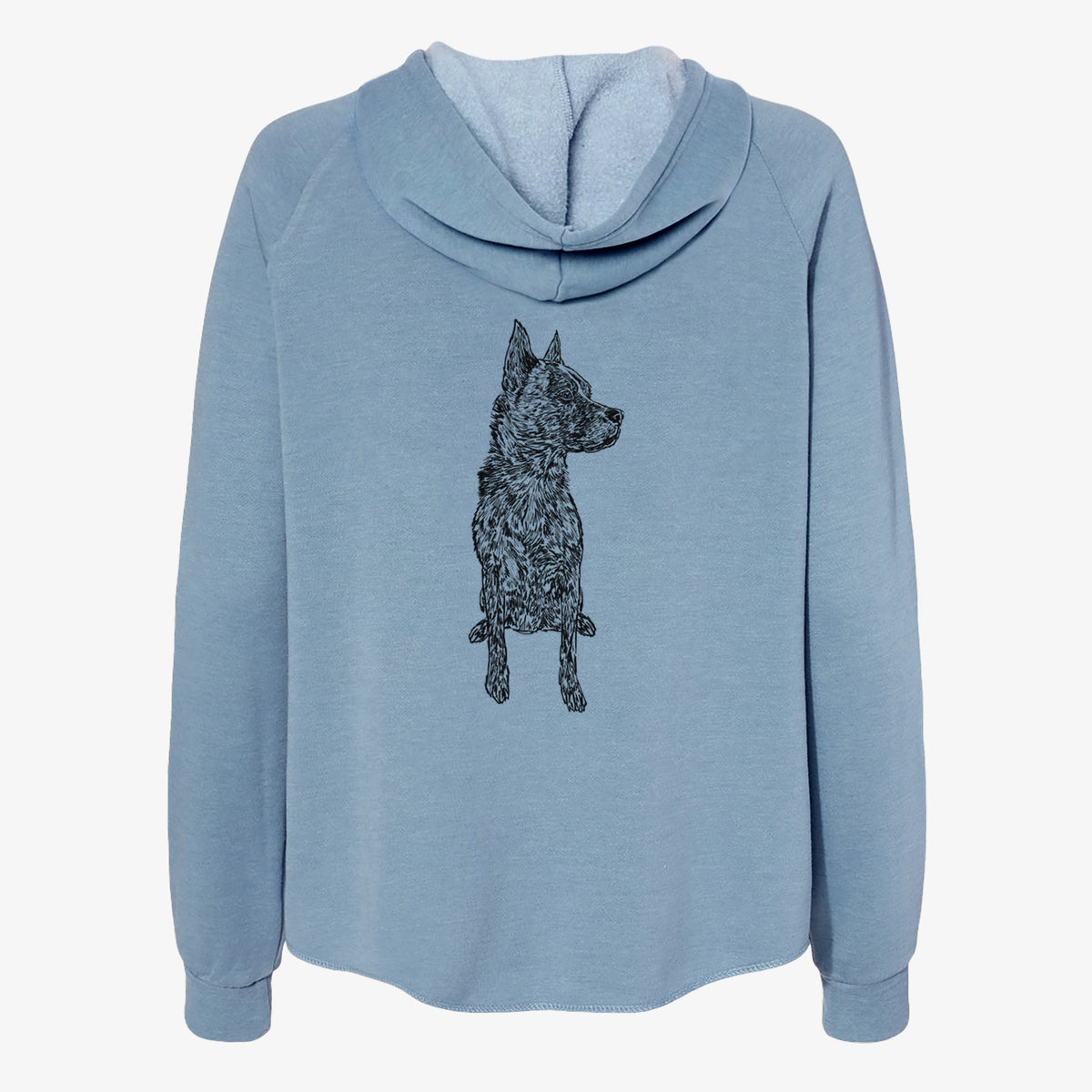 Doodled Koda the Chow Pit Mix - Women's Cali Wave Zip-Up Sweatshirt
