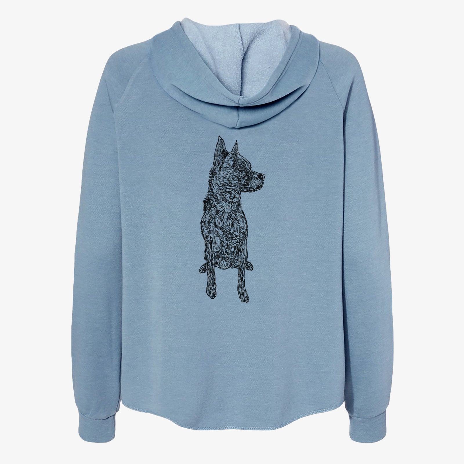 Doodled Koda the Chow Pit Mix - Women's Cali Wave Zip-Up Sweatshirt