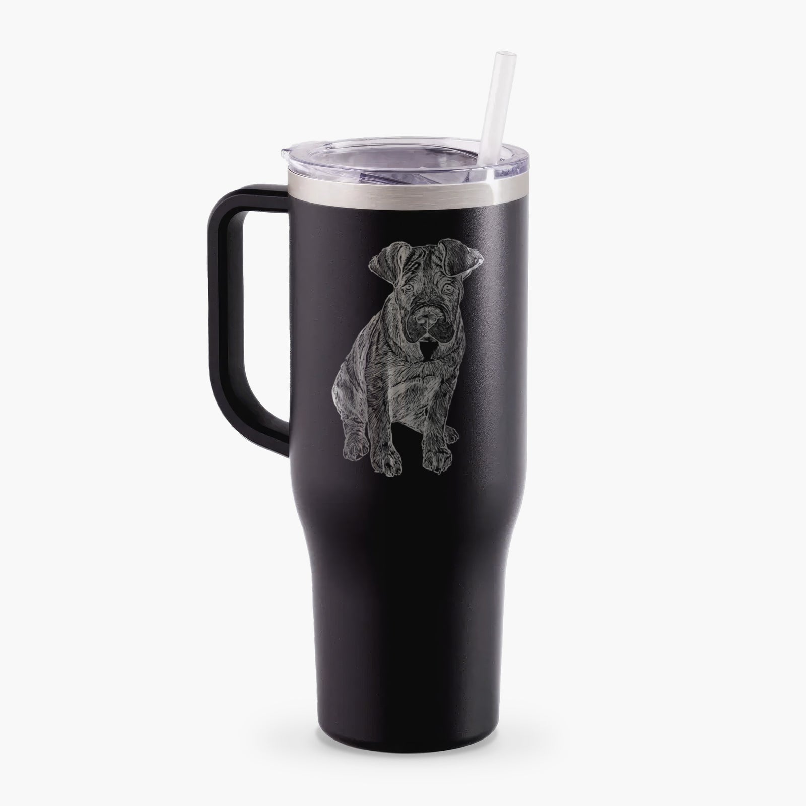 Doodled Kona the Cane Corso - 40oz Tumbler with Handle