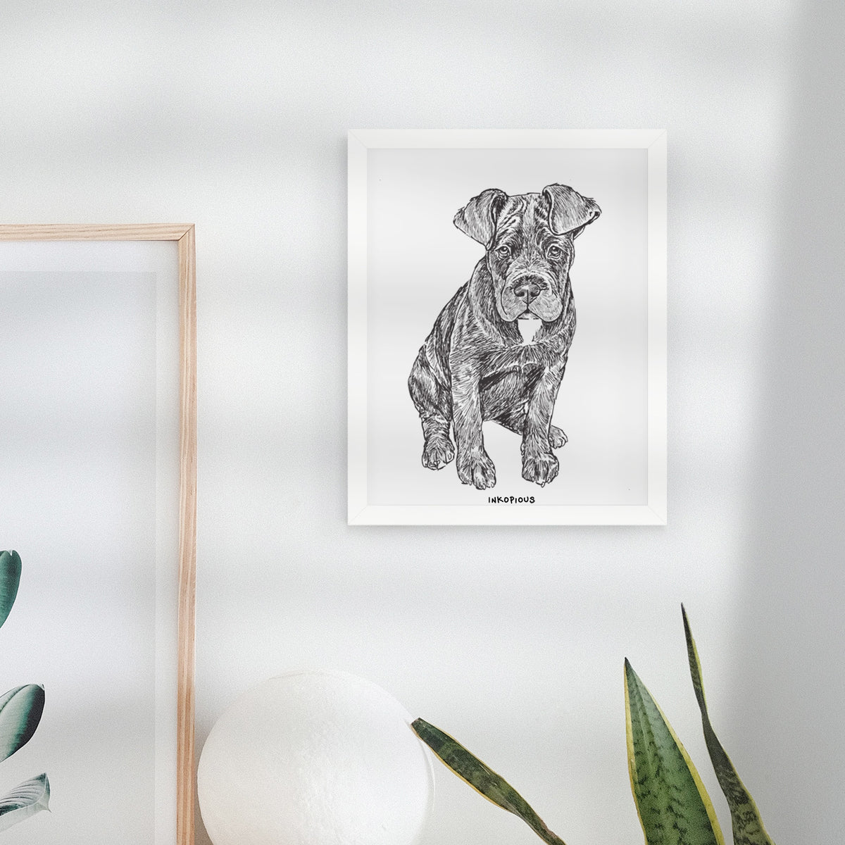Doodled Kona the Cane Corso Art Print