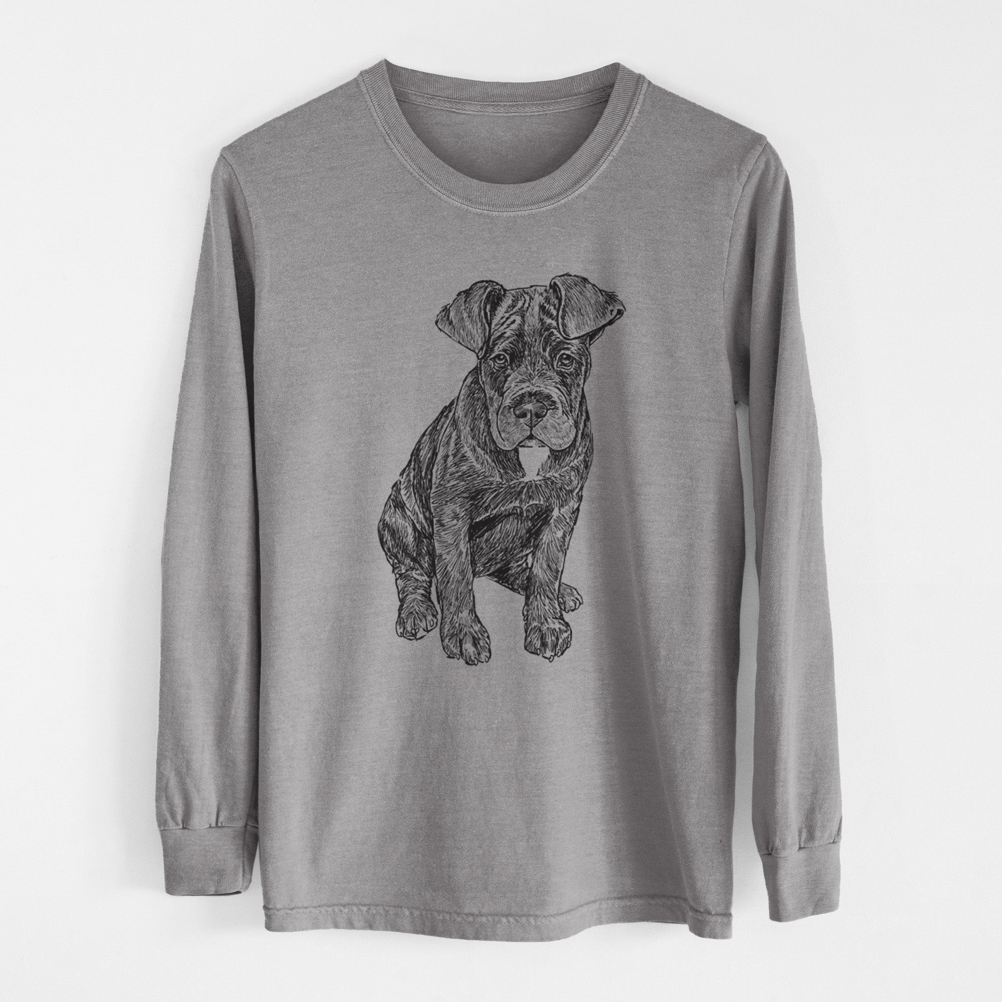 Doodled Kona the Cane Corso - Heavyweight 100% Cotton Long Sleeve