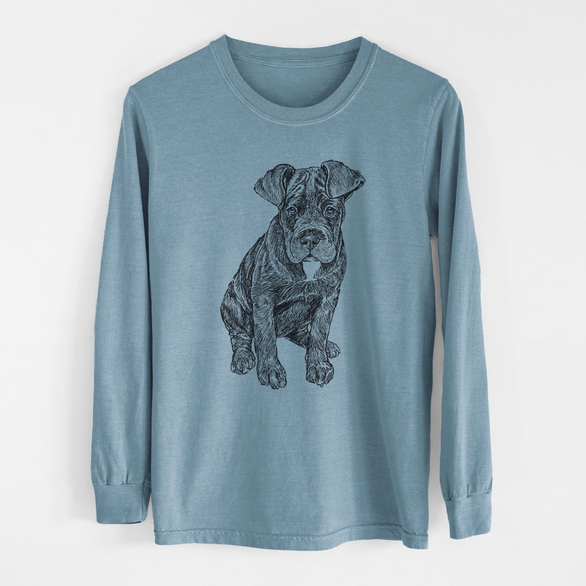 Doodled Kona the Cane Corso - Heavyweight 100% Cotton Long Sleeve