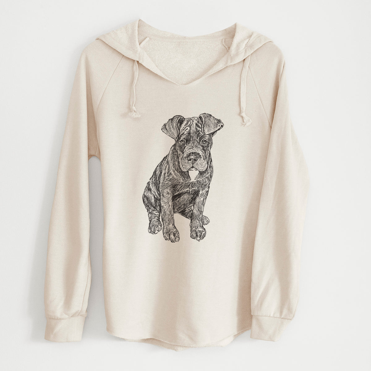 Doodled Kona the Cane Corso - Cali Wave Hooded Sweatshirt