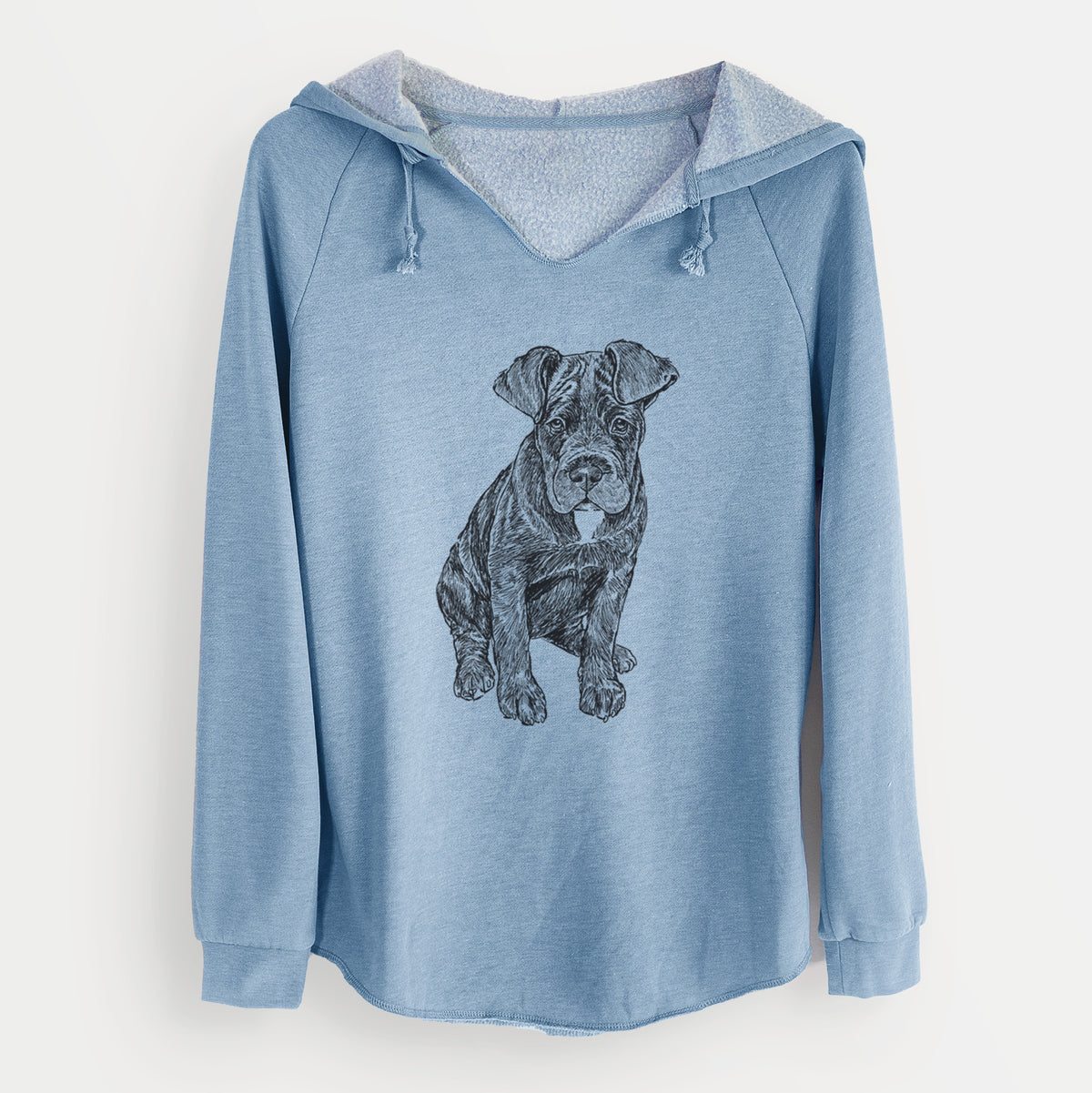 Doodled Kona the Cane Corso - Cali Wave Hooded Sweatshirt