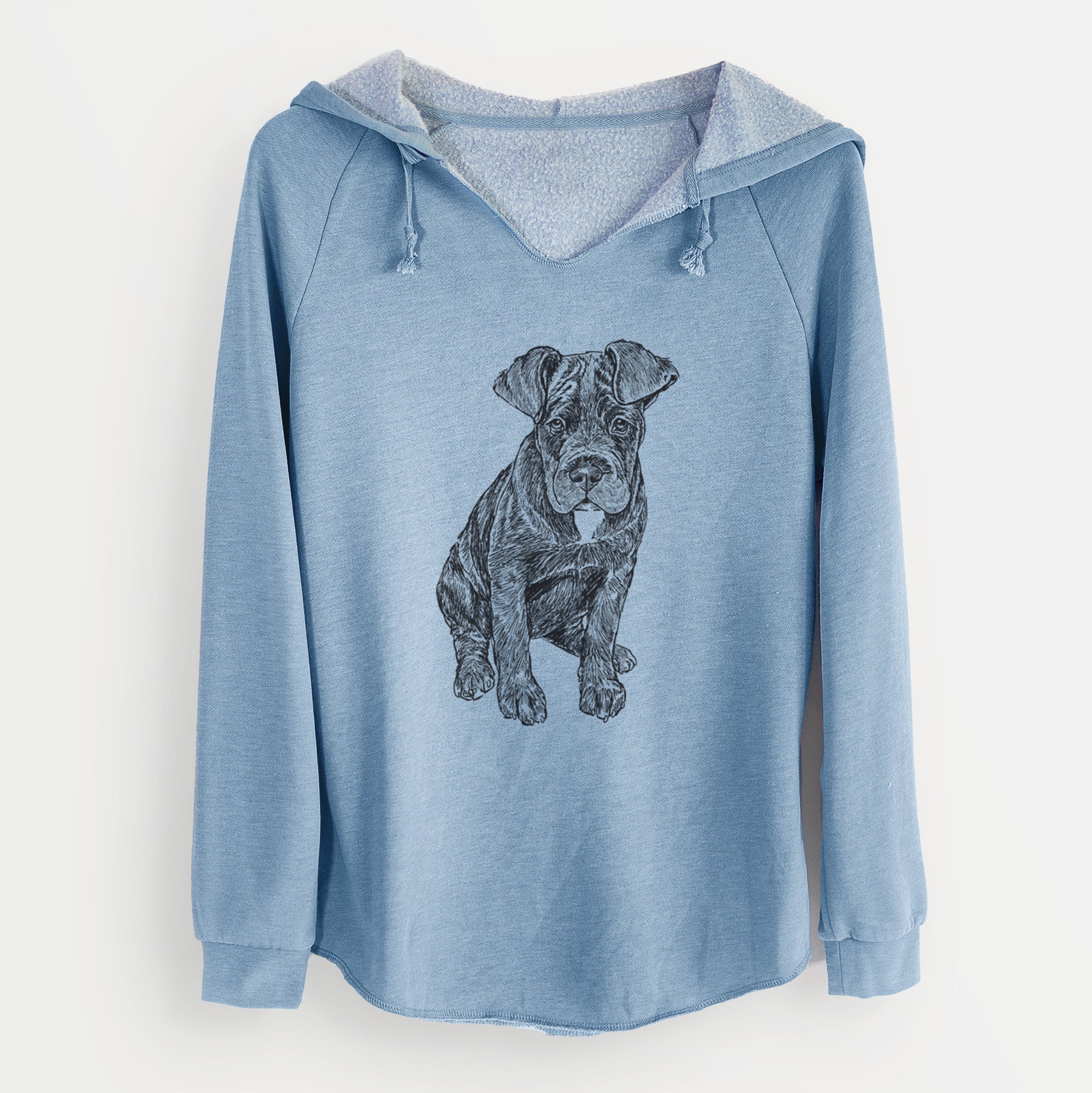 Doodled Kona the Cane Corso - Cali Wave Hooded Sweatshirt