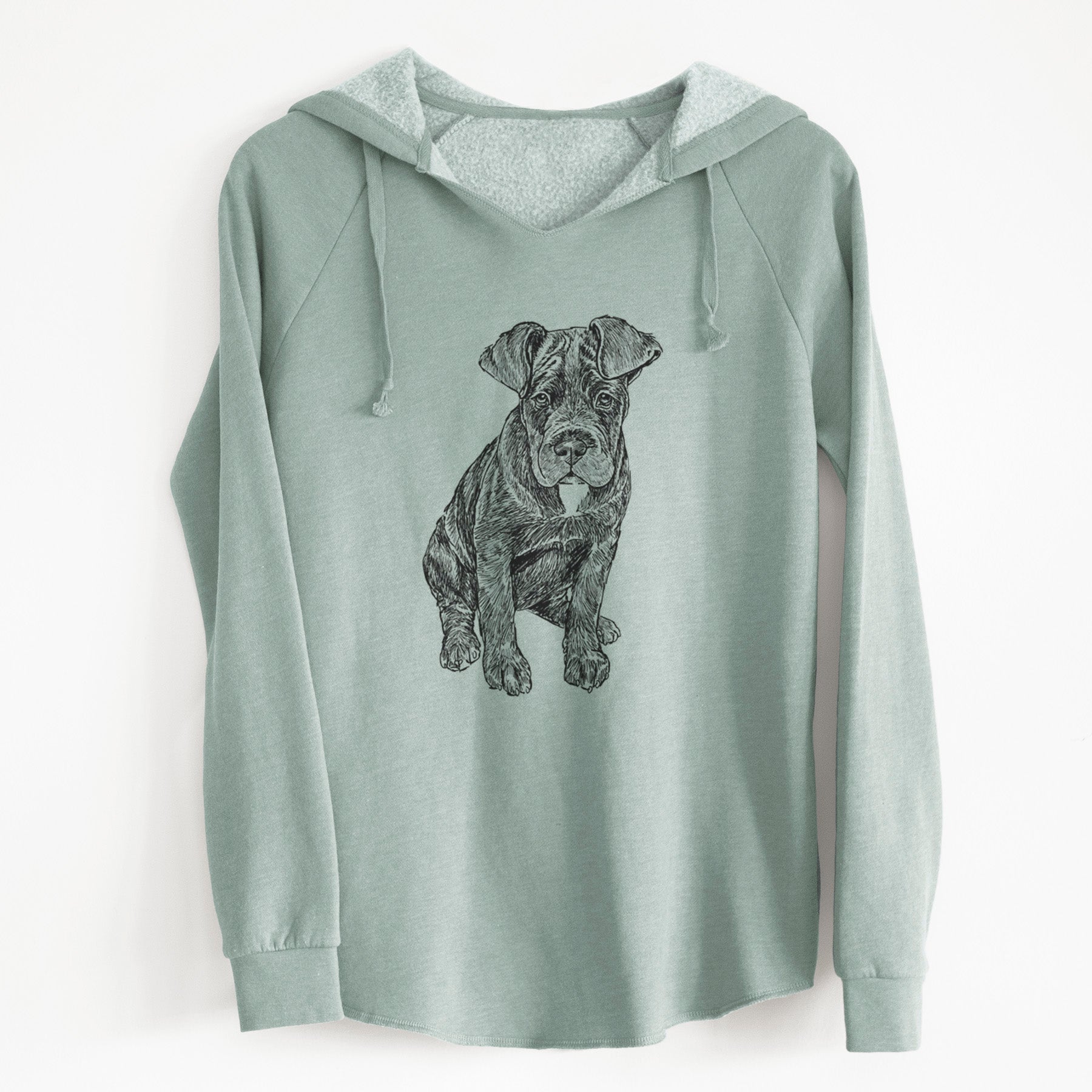 Doodled Kona the Cane Corso - Cali Wave Hooded Sweatshirt