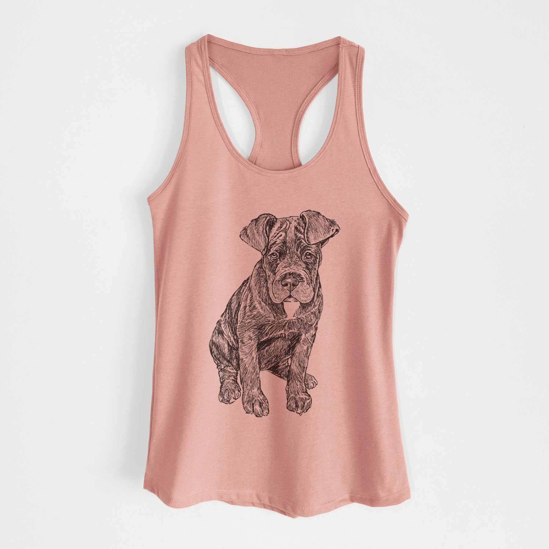 Doodled Kona the Cane Corso - Women's Racerback Tanktop