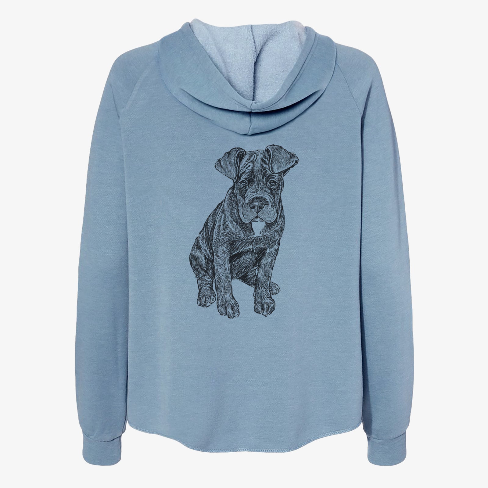 Doodled Kona the Cane Corso - Women's Cali Wave Zip-Up Sweatshirt