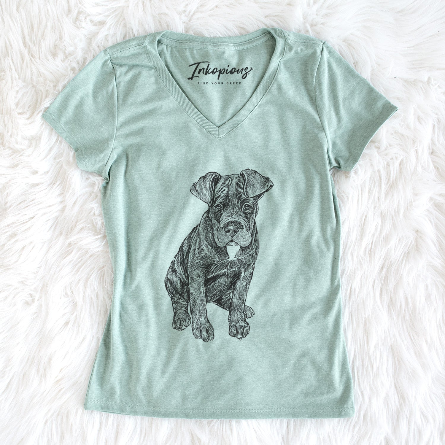 Doodled Kona the Cane Corso - Women's Perfect V-neck Shirt