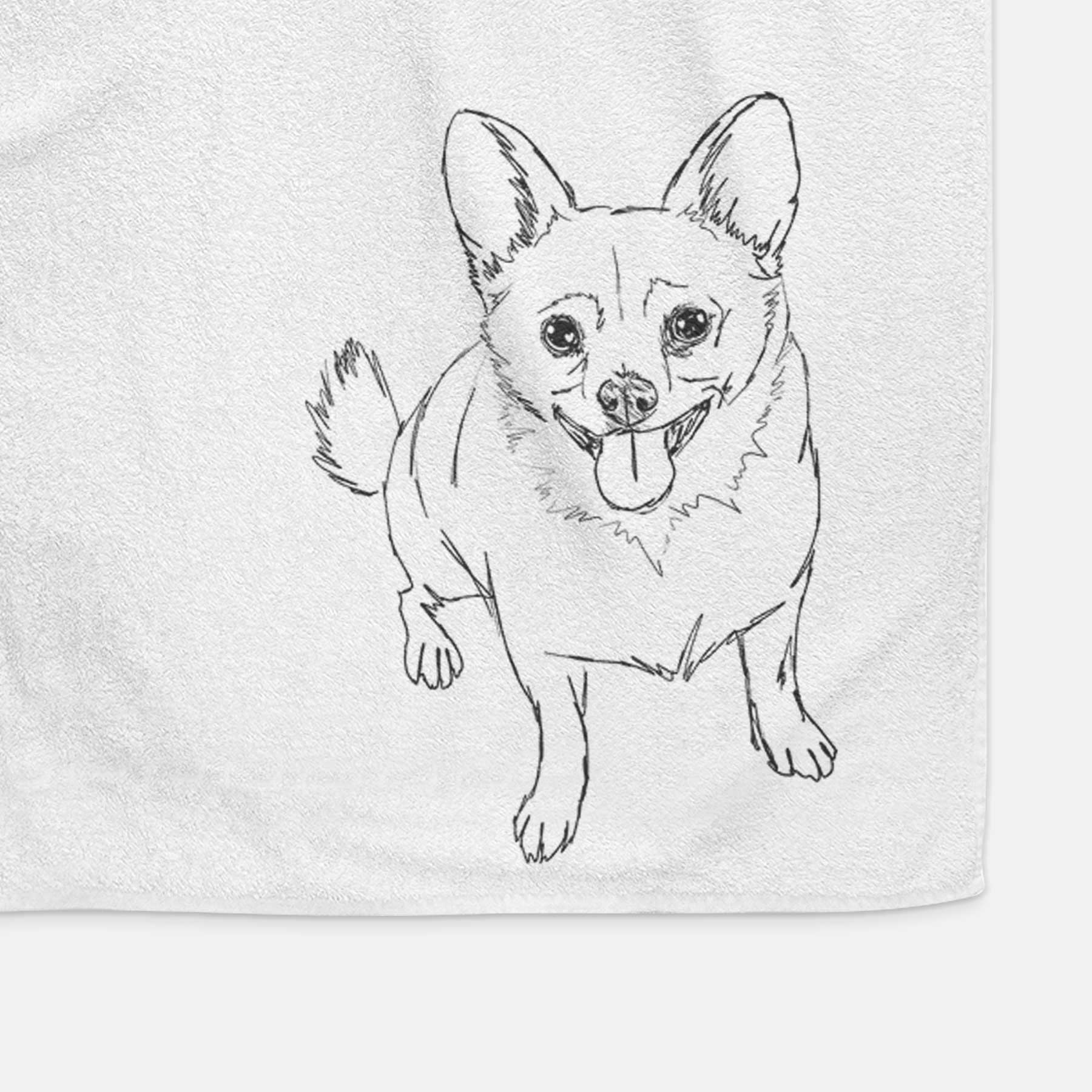 Doodled Kona the Chihuahua Decorative Hand Towel