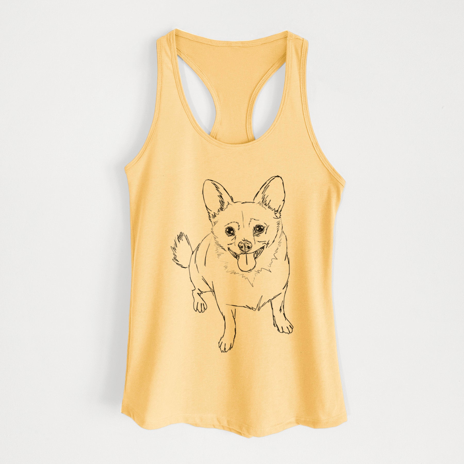 Doodled Kona the Chihuahua - Women's Racerback Tanktop