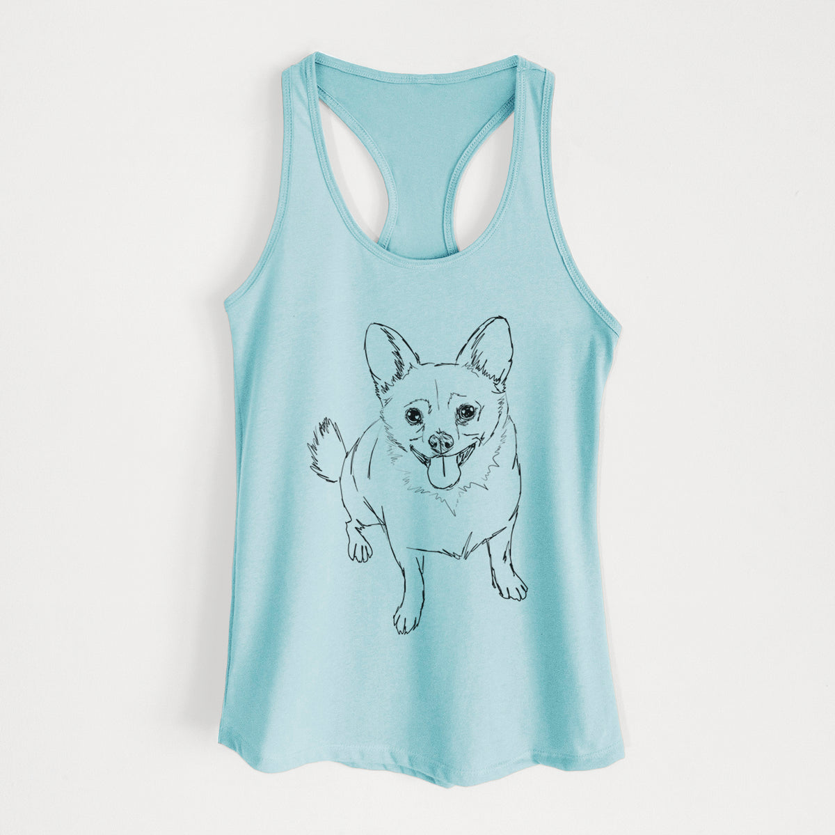 Doodled Kona the Chihuahua - Women&#39;s Racerback Tanktop