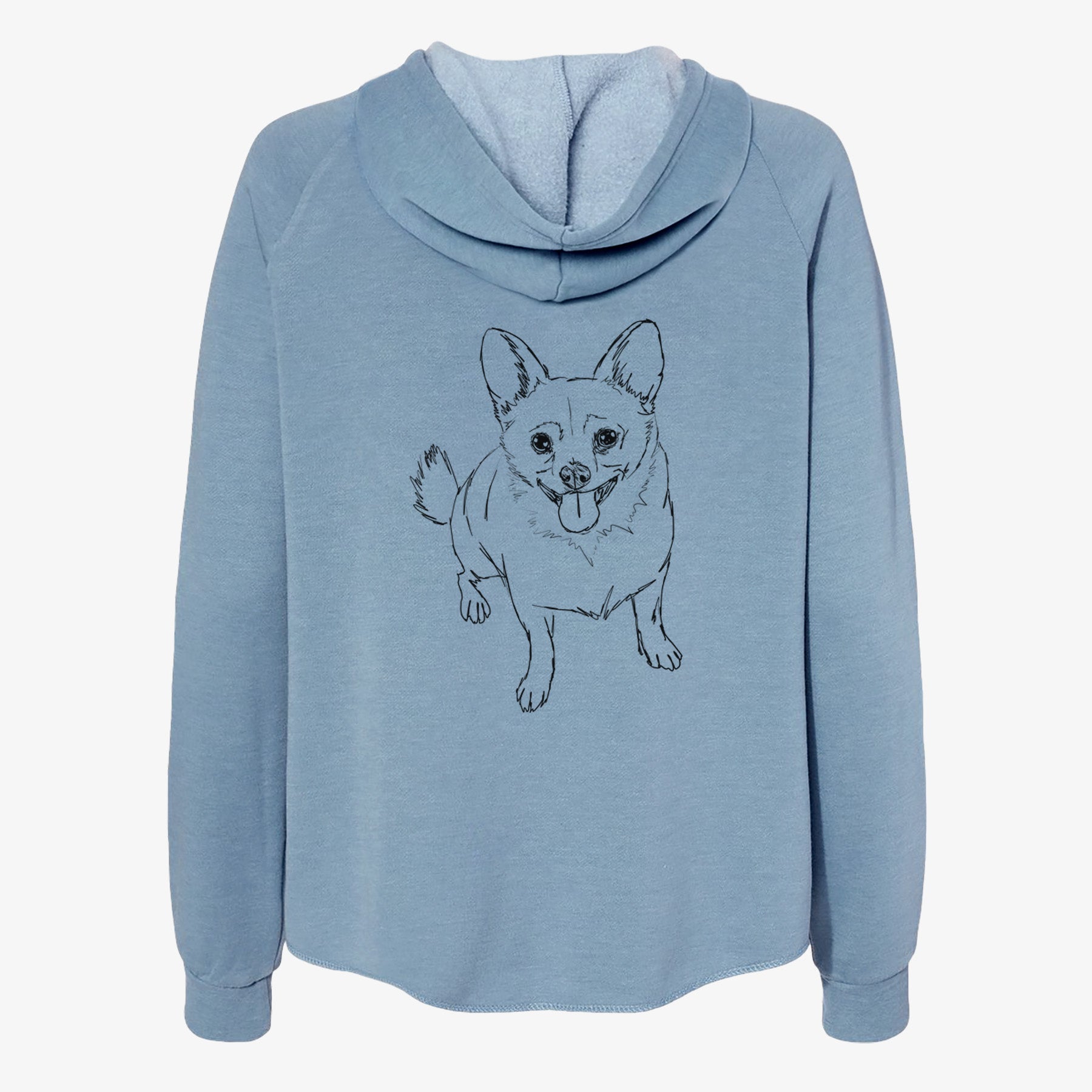 Doodled Kona the Chihuahua - Women's Cali Wave Zip-Up Sweatshirt