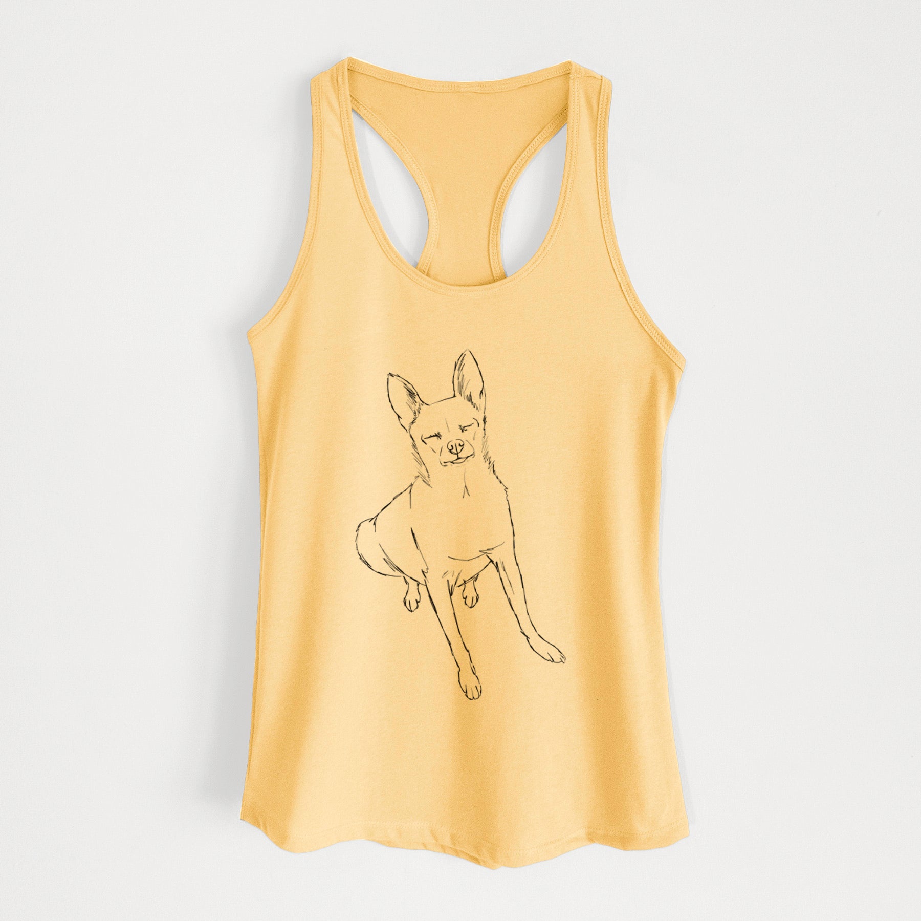 Doodled Kozmo the Chihuahua - Women's Racerback Tanktop