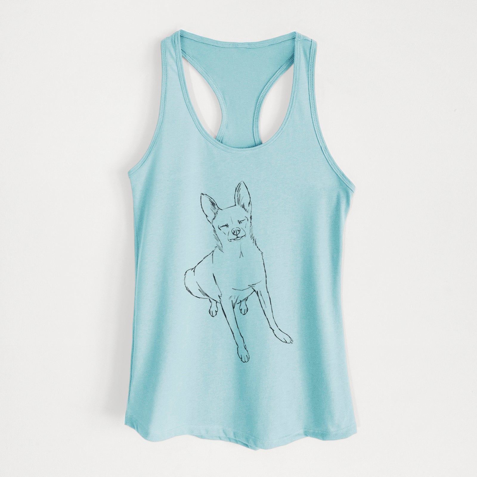 Doodled Kozmo the Chihuahua - Women's Racerback Tanktop