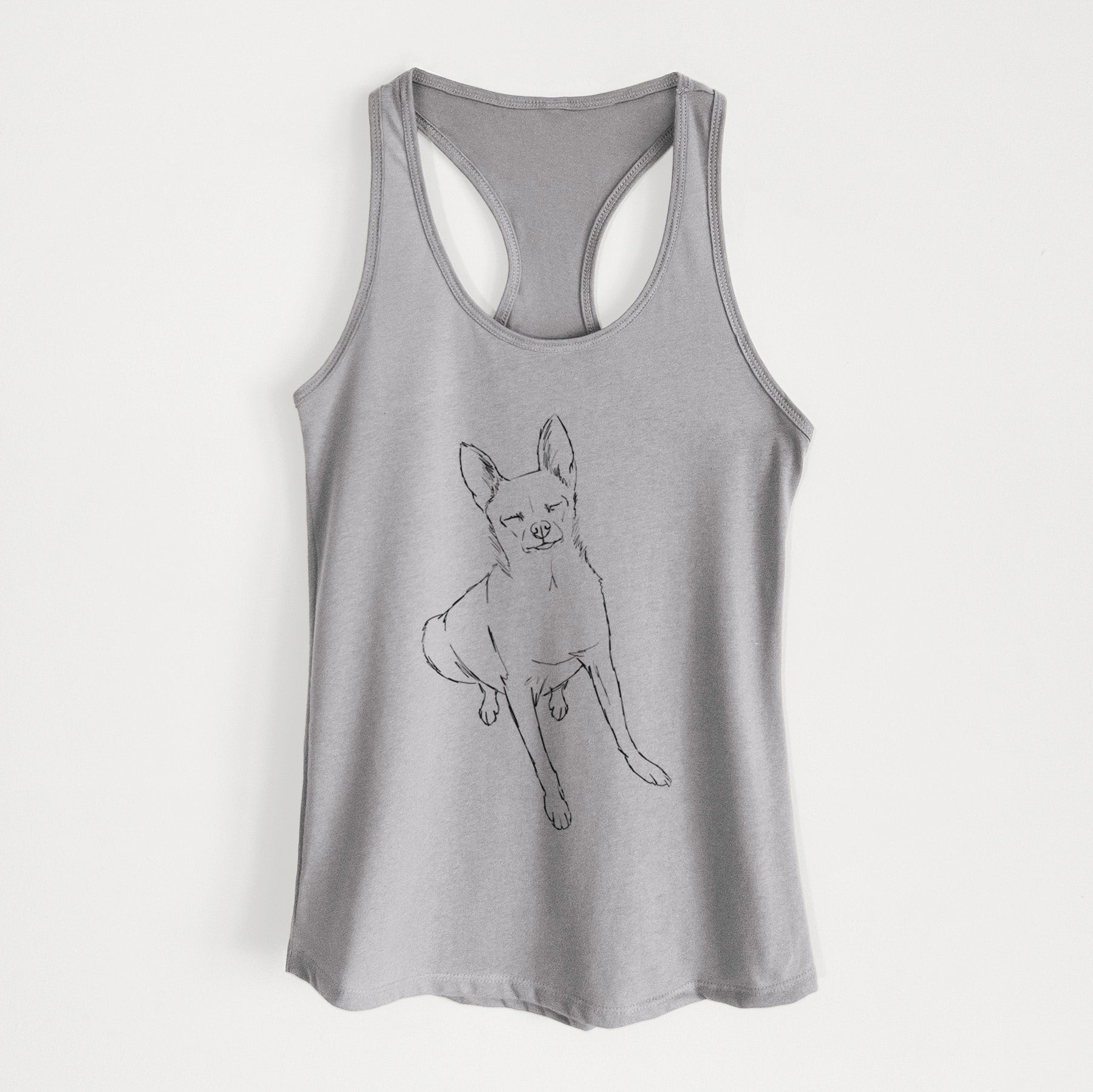 Doodled Kozmo the Chihuahua - Women's Racerback Tanktop