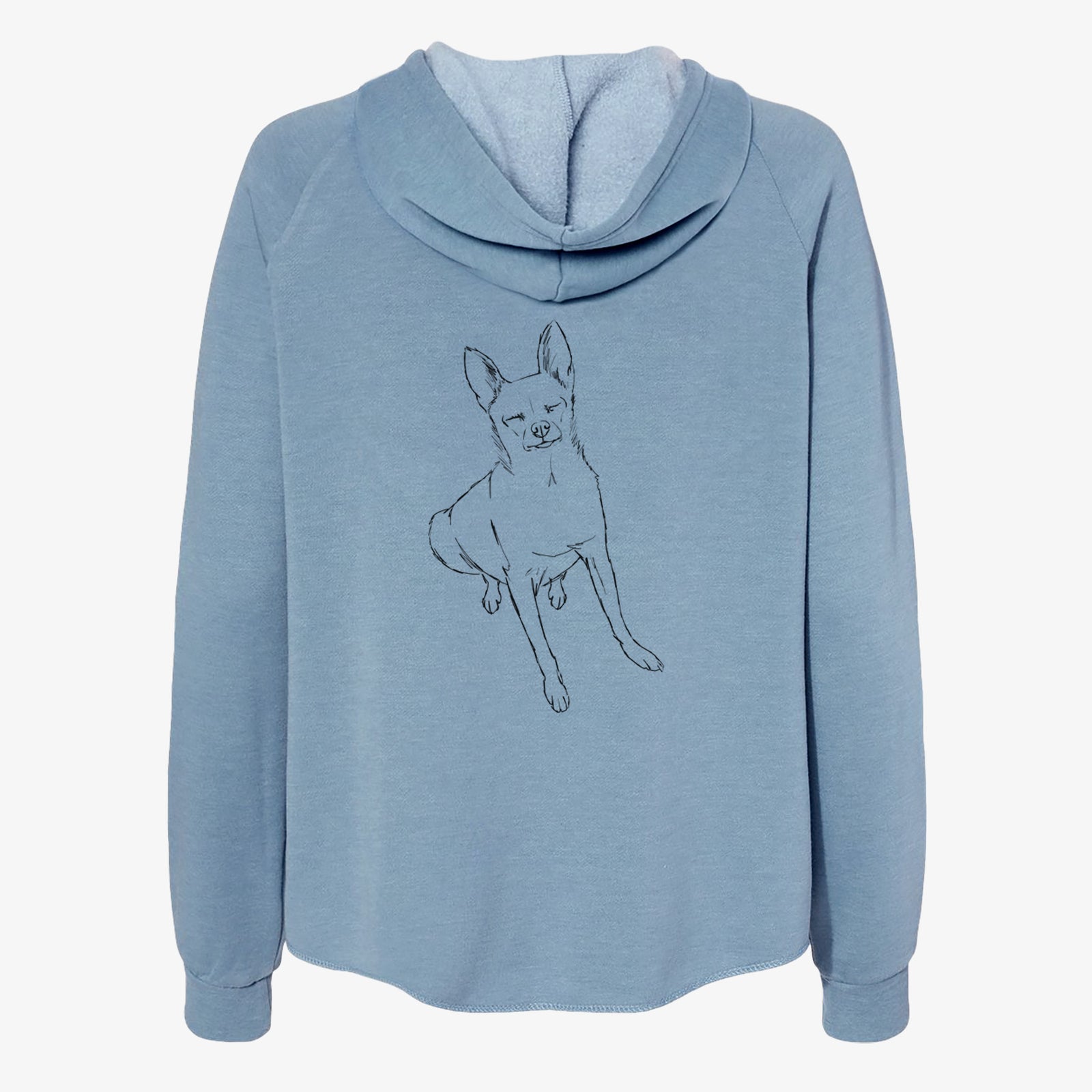 Doodled Kozmo the Chihuahua - Women's Cali Wave Zip-Up Sweatshirt
