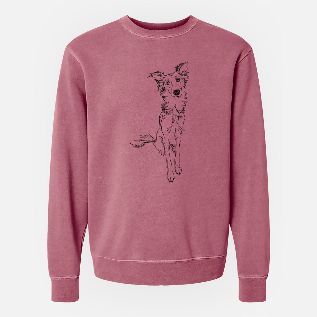 Doodled Kyu the Windsprite - Unisex Pigment Dyed Crew Sweatshirt