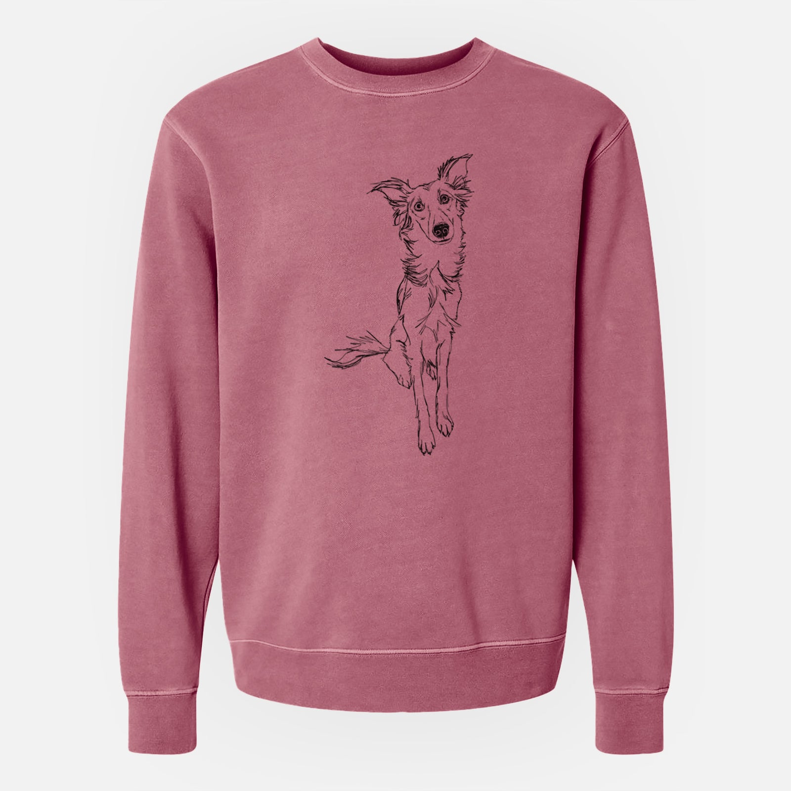 Doodled Kyu the Windsprite - Unisex Pigment Dyed Crew Sweatshirt
