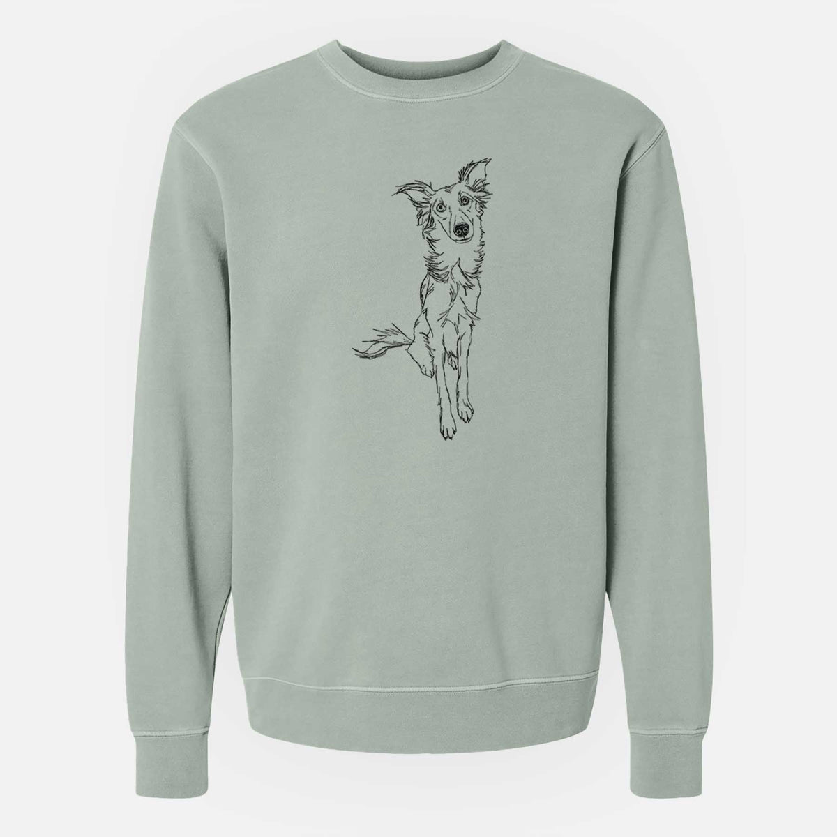 Doodled Kyu the Windsprite - Unisex Pigment Dyed Crew Sweatshirt