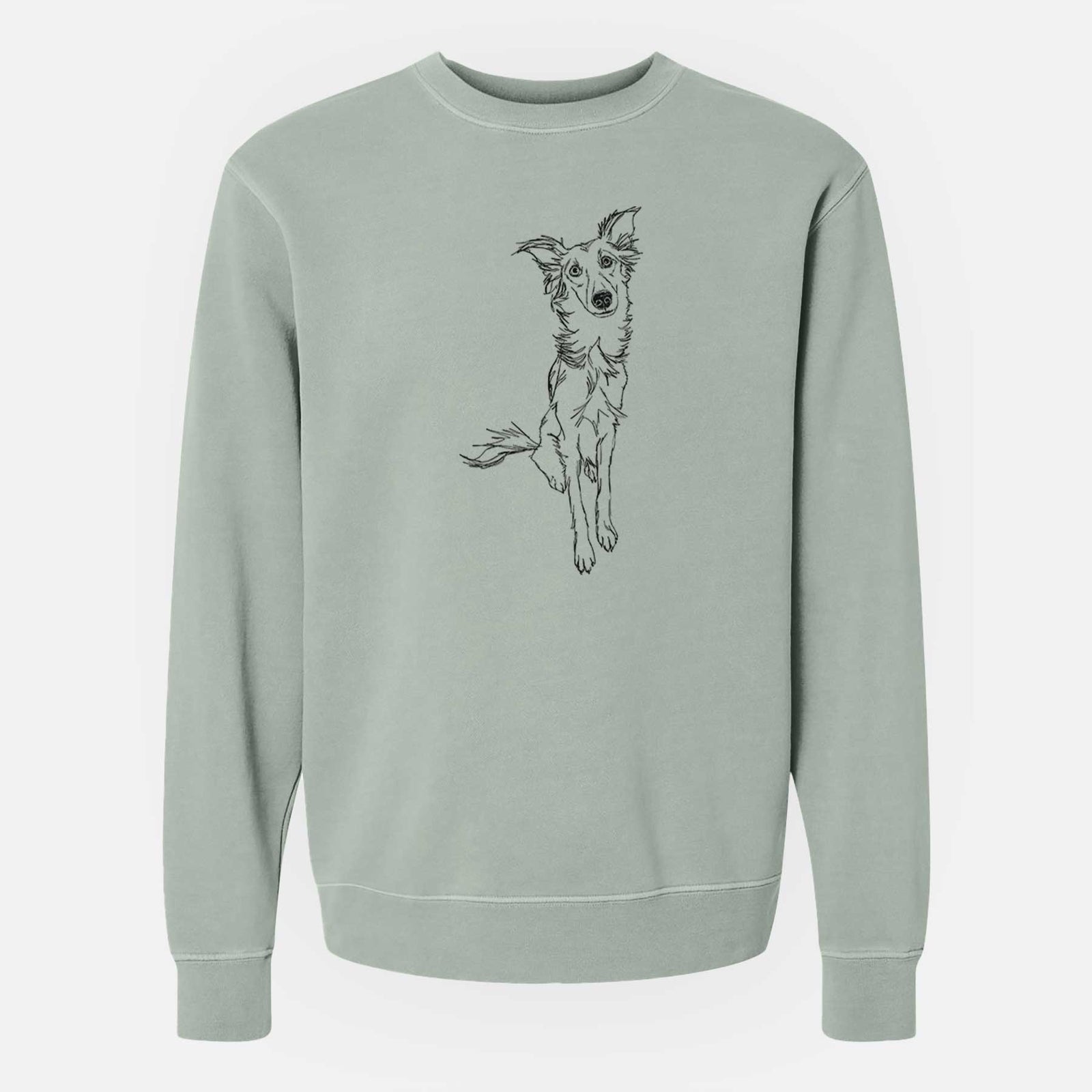 Doodled Kyu the Windsprite - Unisex Pigment Dyed Crew Sweatshirt