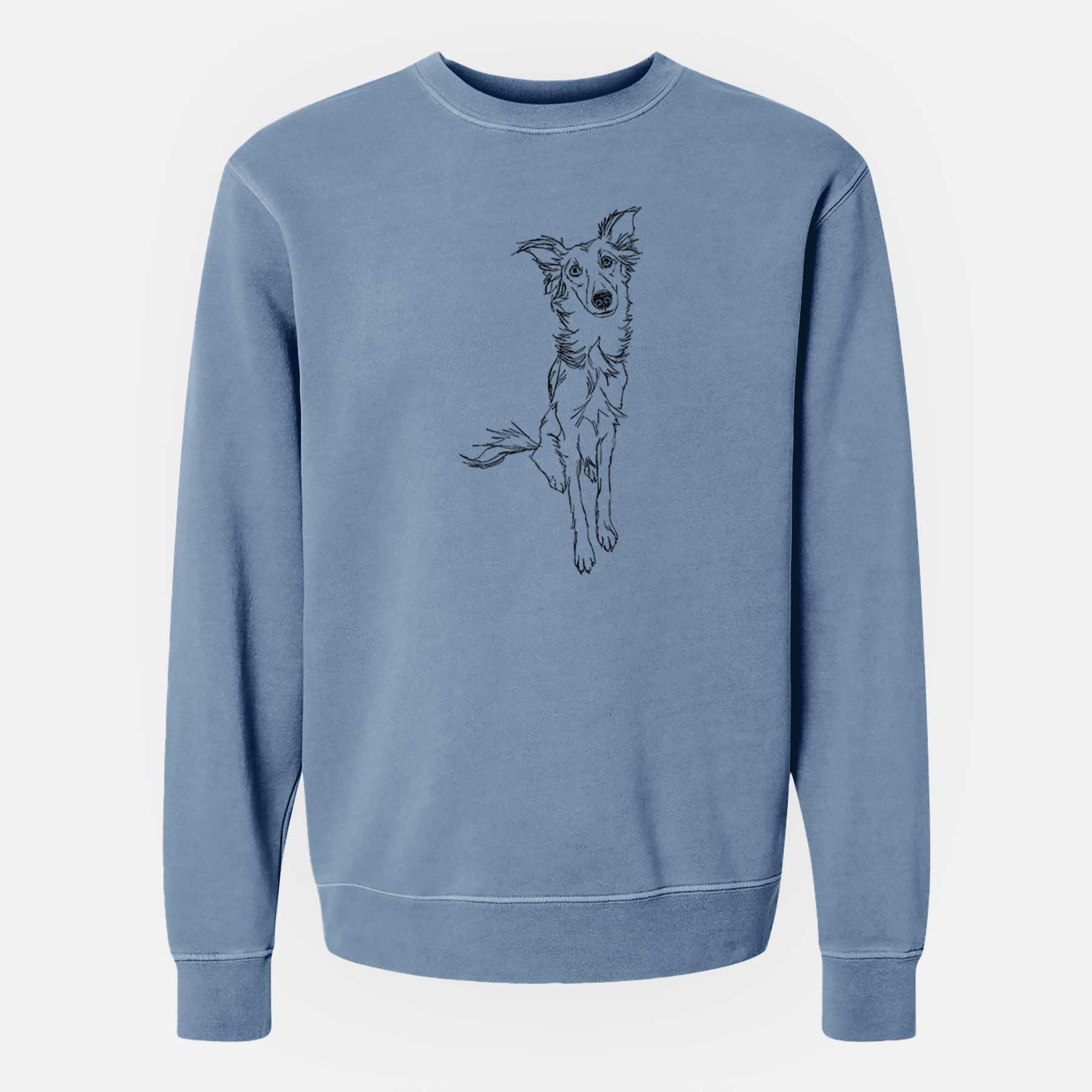 Doodled Kyu the Windsprite - Unisex Pigment Dyed Crew Sweatshirt