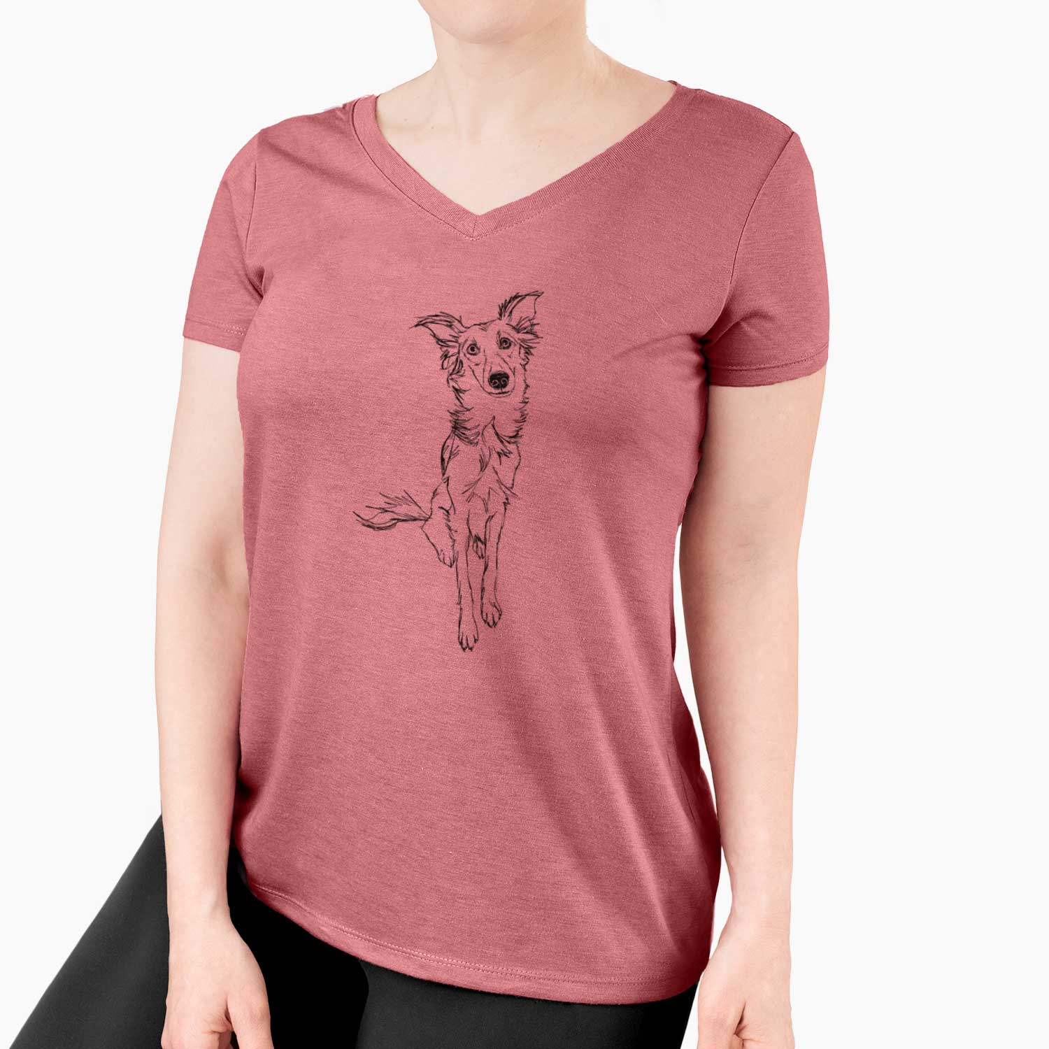 Doodled Kyu the Windsprite - Women's V-neck Shirt