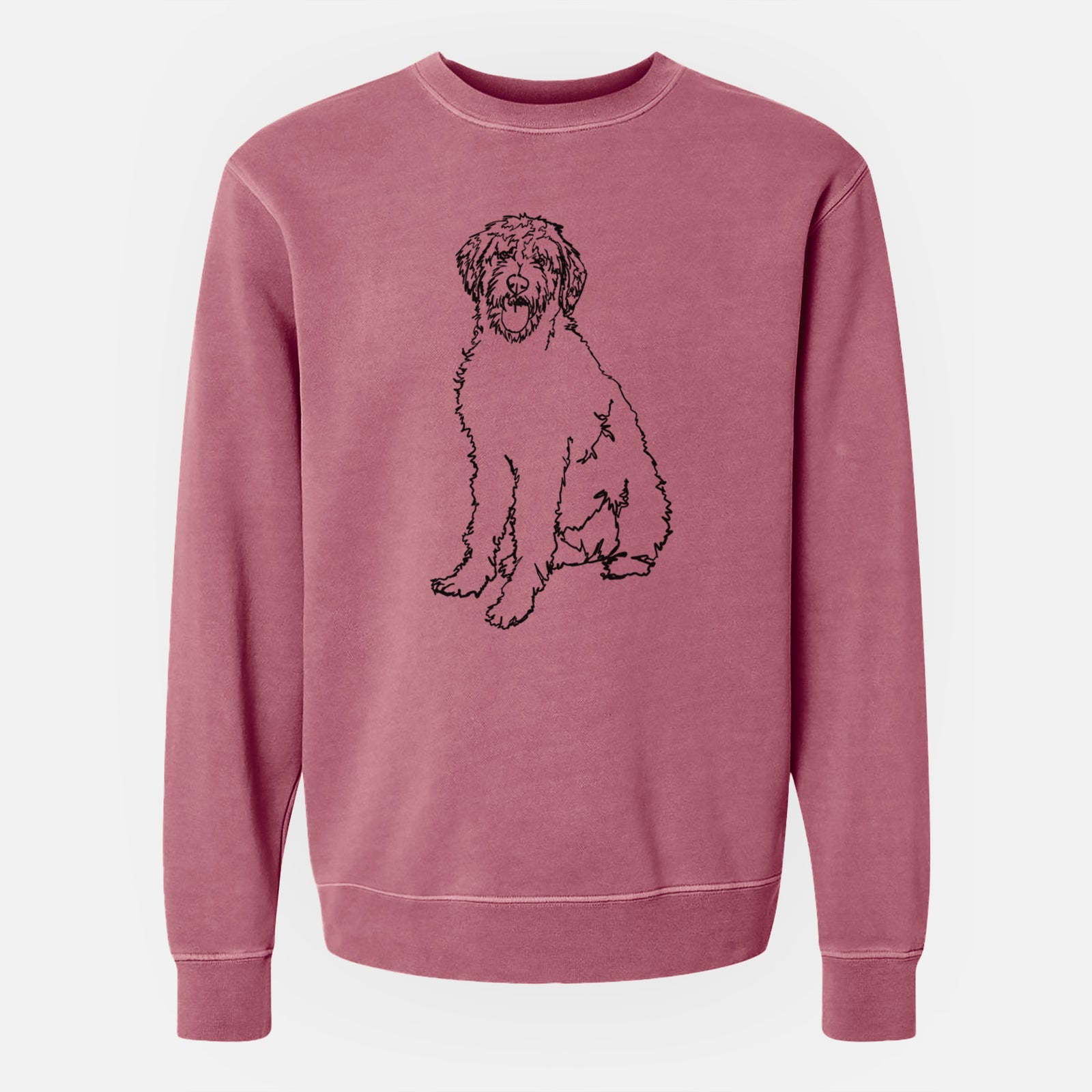 Doodled Labradoodle the  - Unisex Pigment Dyed Crew Sweatshirt