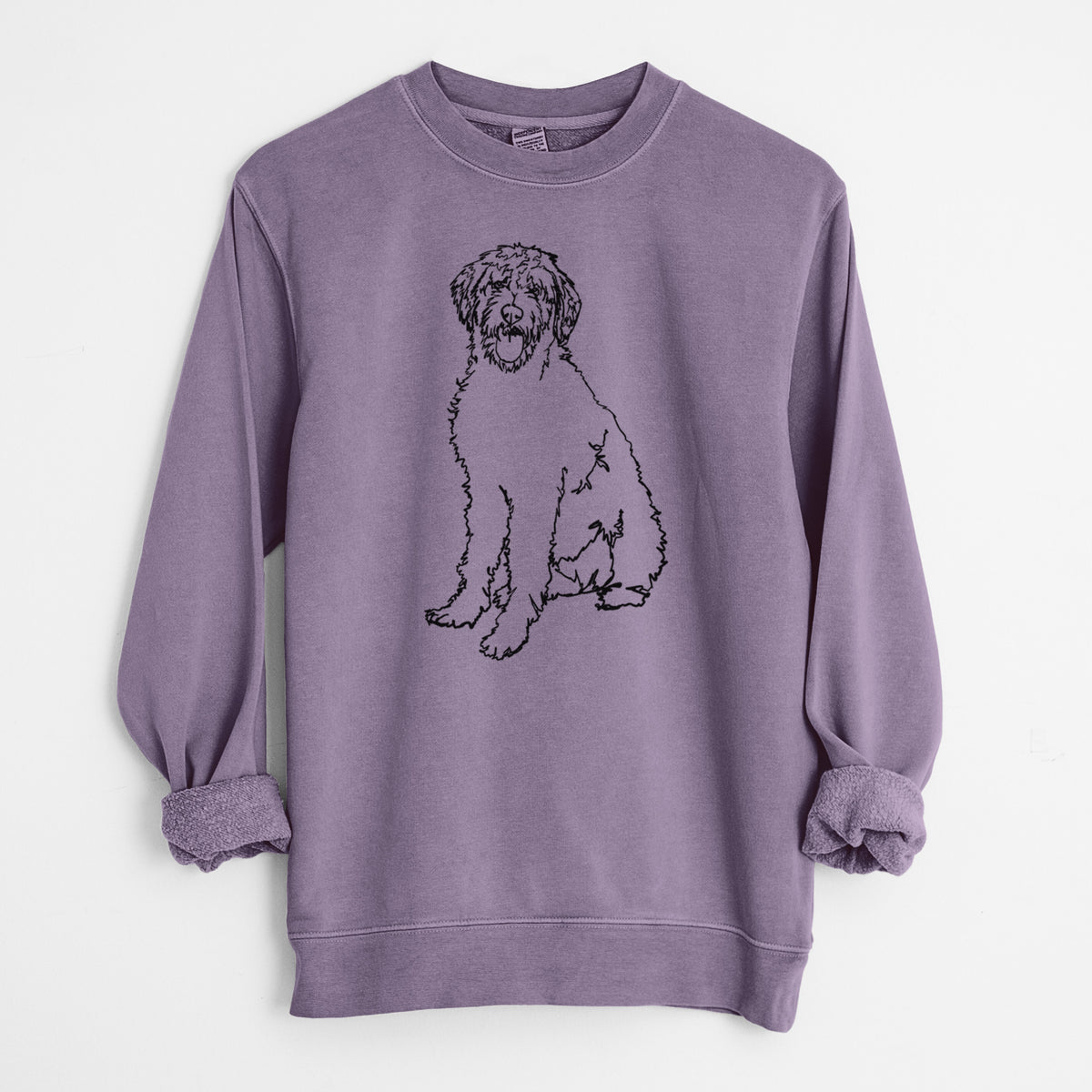 Doodled Labradoodle the  - Unisex Pigment Dyed Crew Sweatshirt