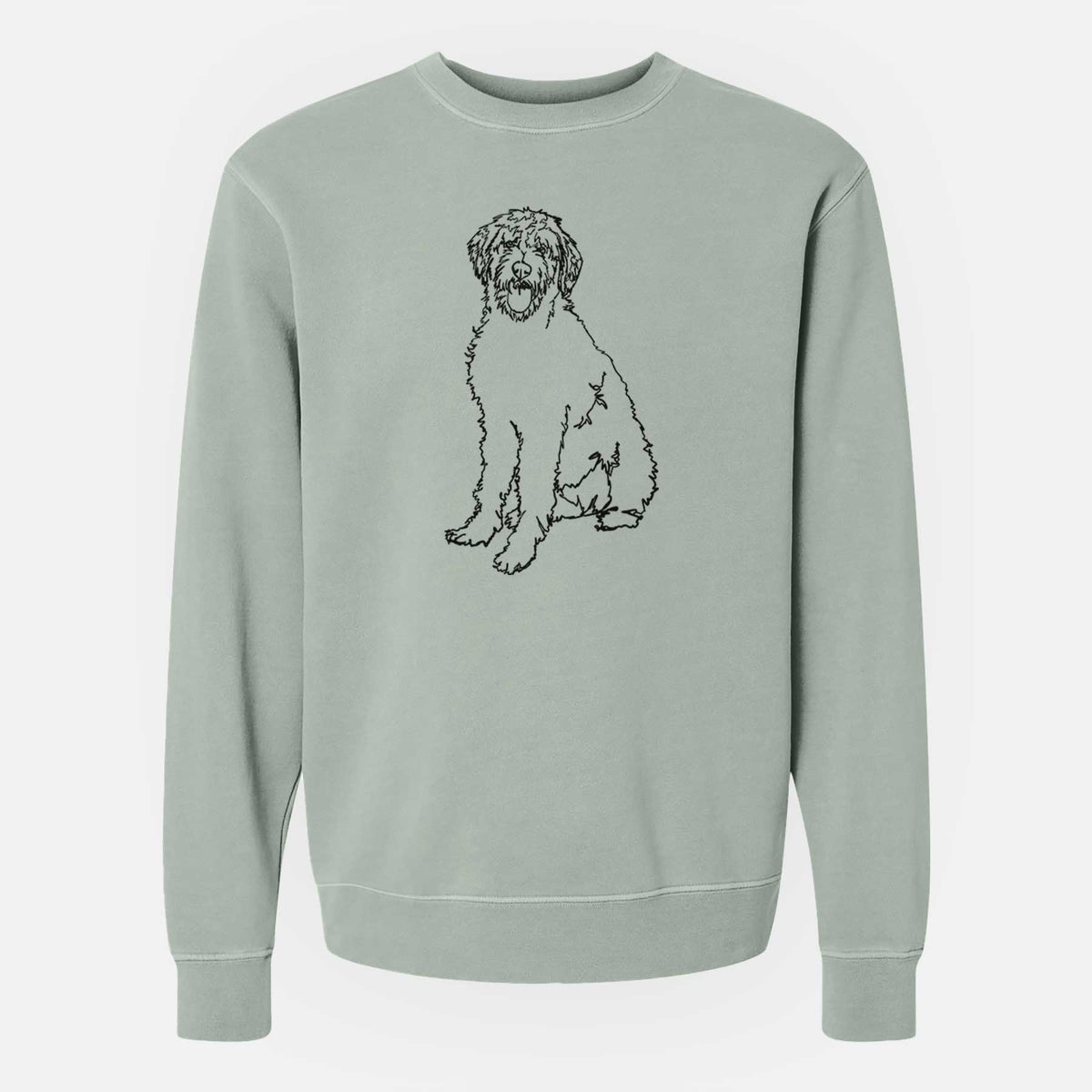 Doodled Labradoodle the  - Unisex Pigment Dyed Crew Sweatshirt
