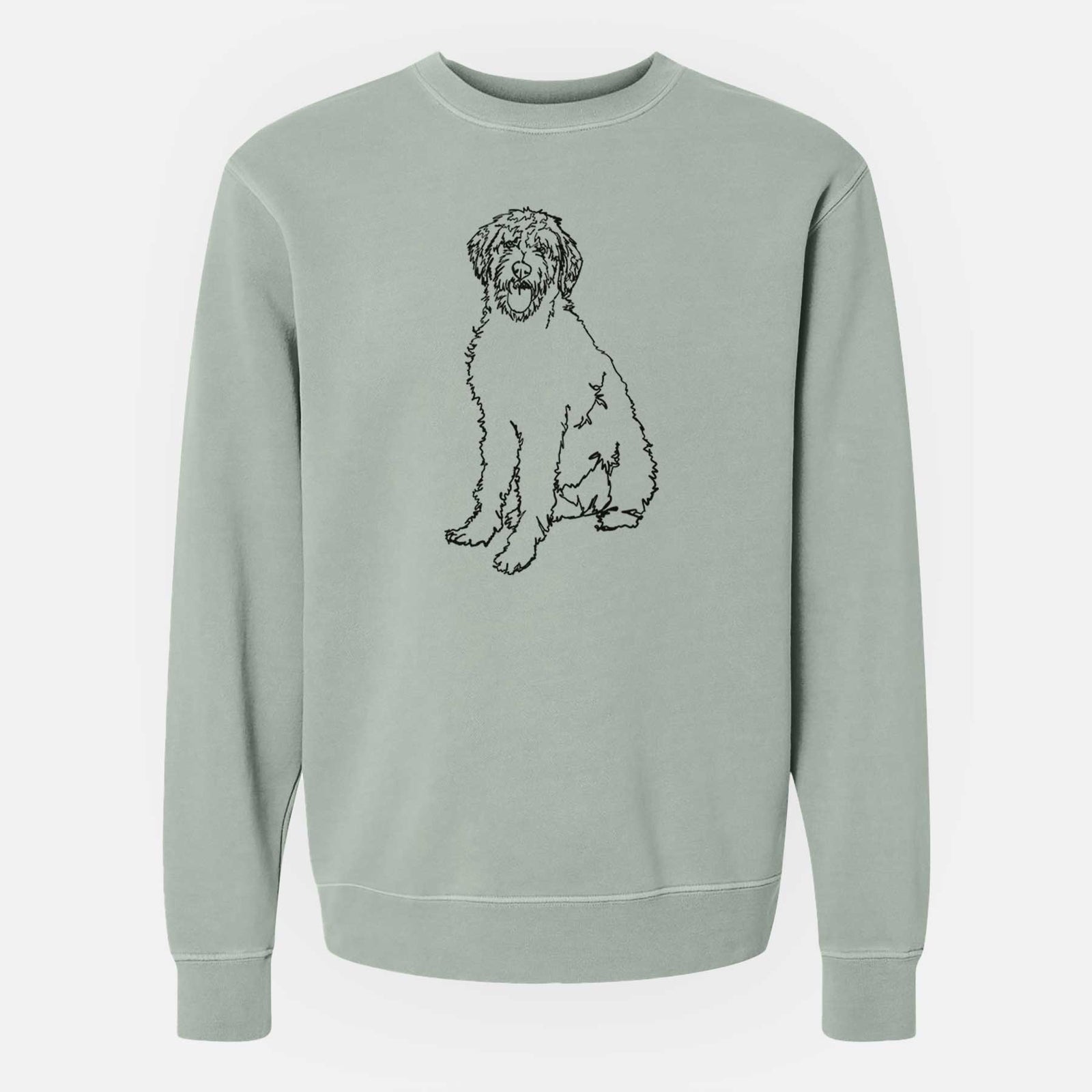 Doodled Labradoodle the  - Unisex Pigment Dyed Crew Sweatshirt