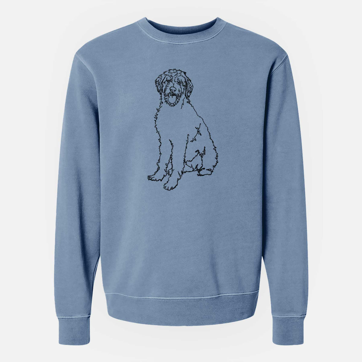 Doodled Labradoodle the  - Unisex Pigment Dyed Crew Sweatshirt