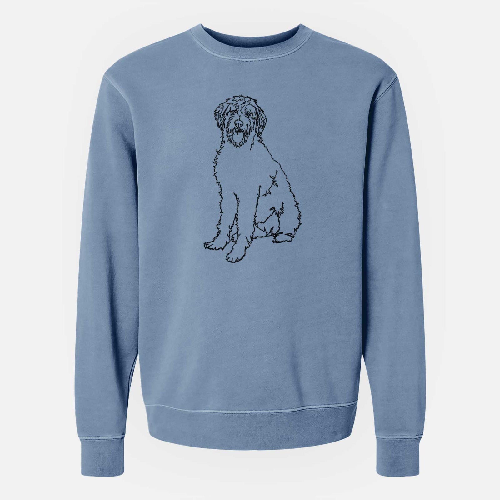 Doodled Labradoodle the  - Unisex Pigment Dyed Crew Sweatshirt